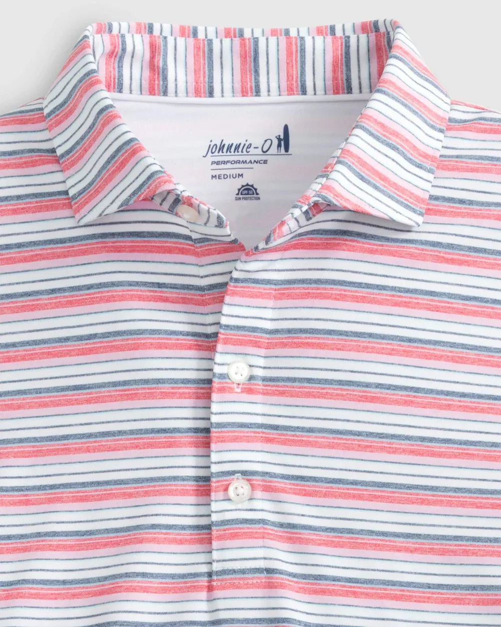 Johnnie-O Tyson Striped Jersey Performance Polo