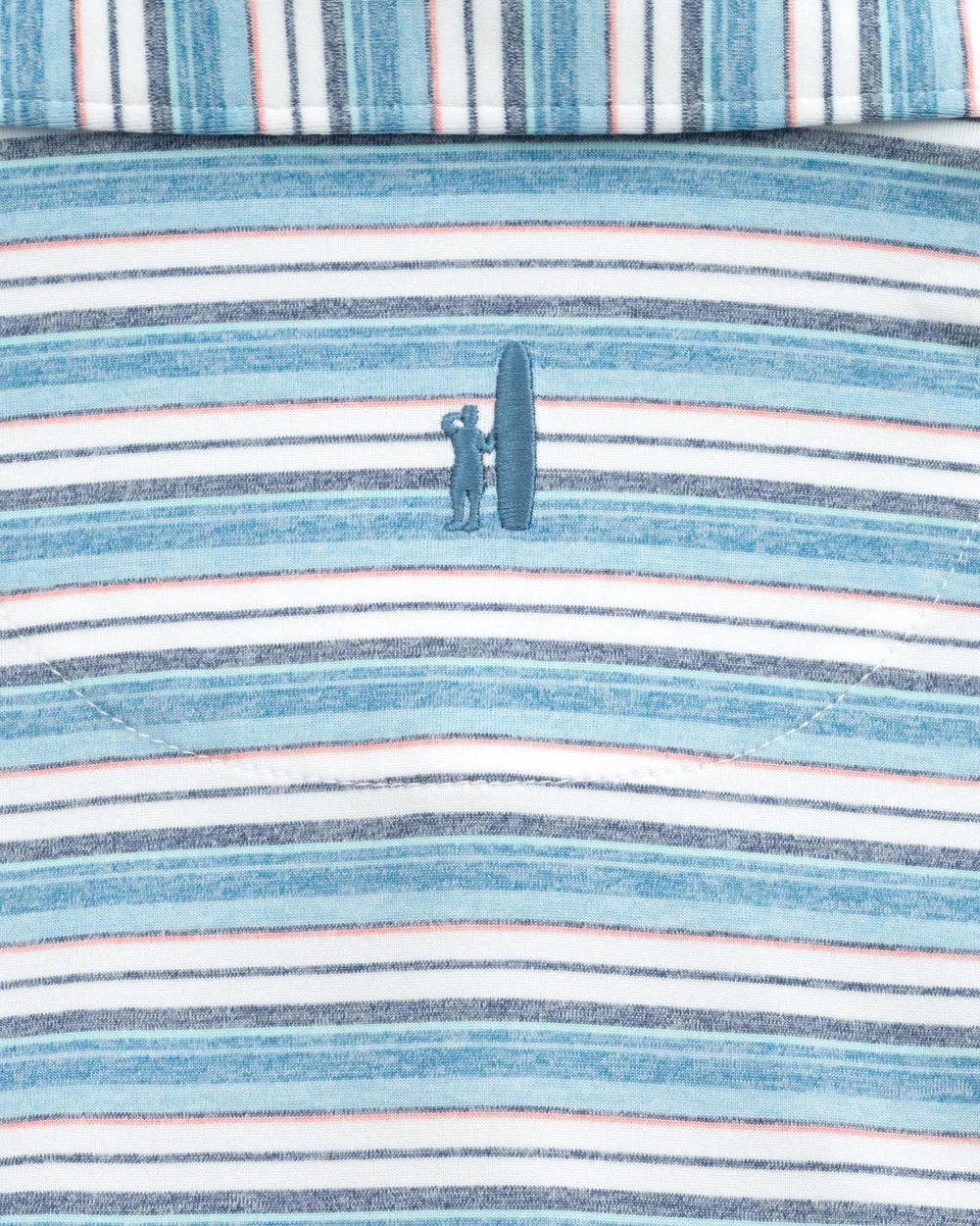 Johnnie-O Tyson Striped Jersey Performance Polo