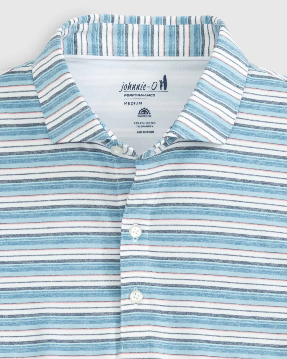 Johnnie-O Tyson Striped Jersey Performance Polo
