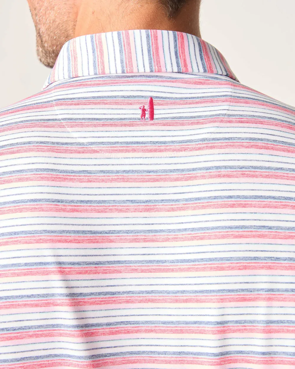 Johnnie-O Tyson Striped Jersey Performance Polo