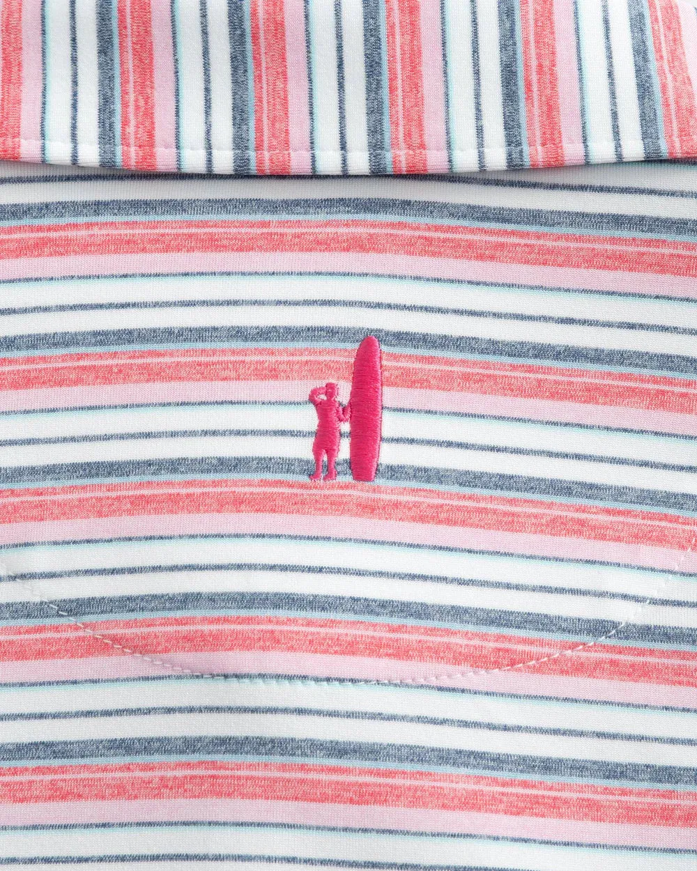 Johnnie-O Tyson Striped Jersey Performance Polo