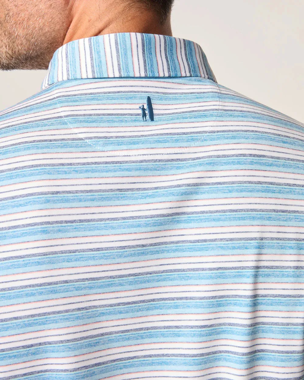Johnnie-O Tyson Striped Jersey Performance Polo
