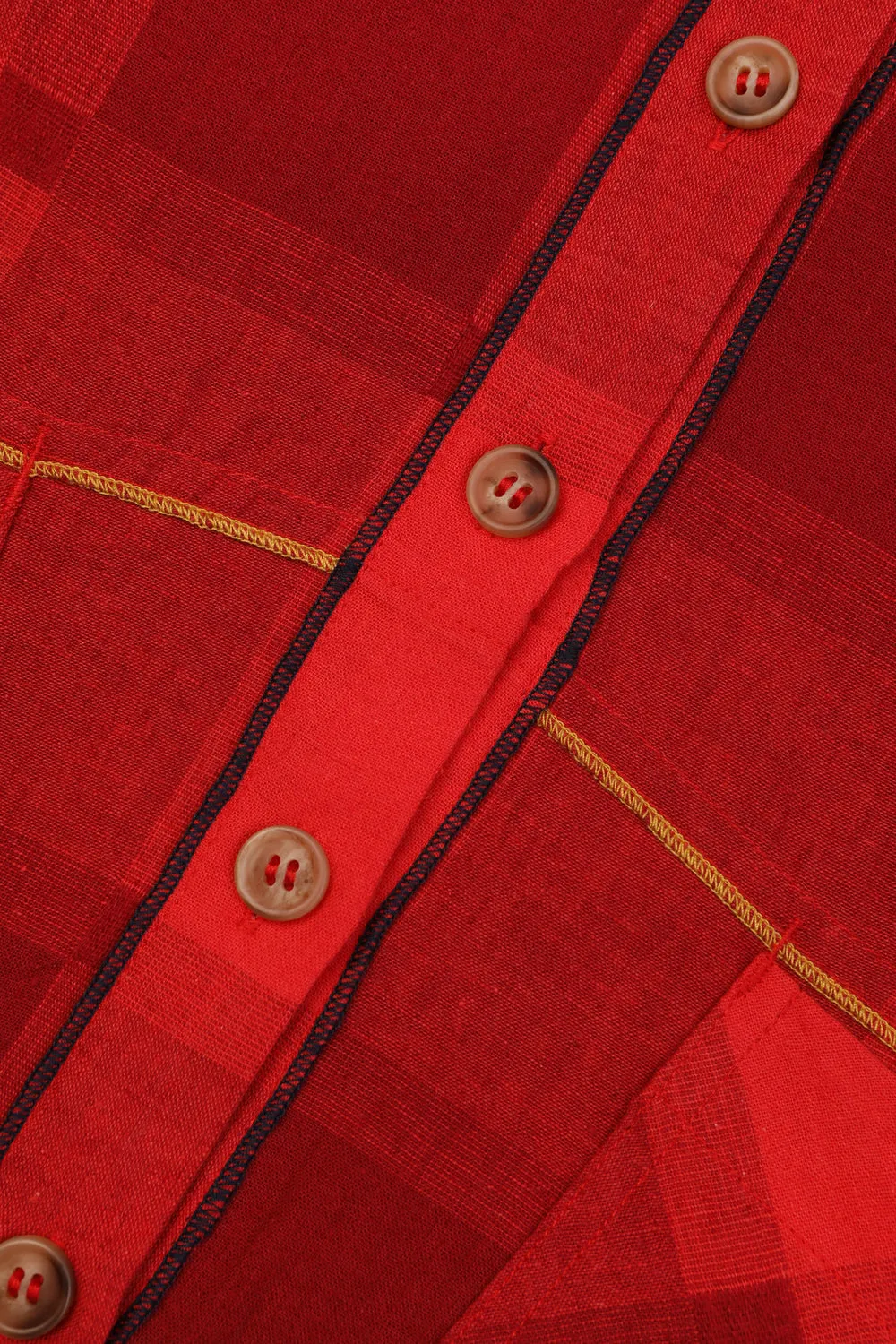 L.F.Markey Gale Shirt Red Gingham