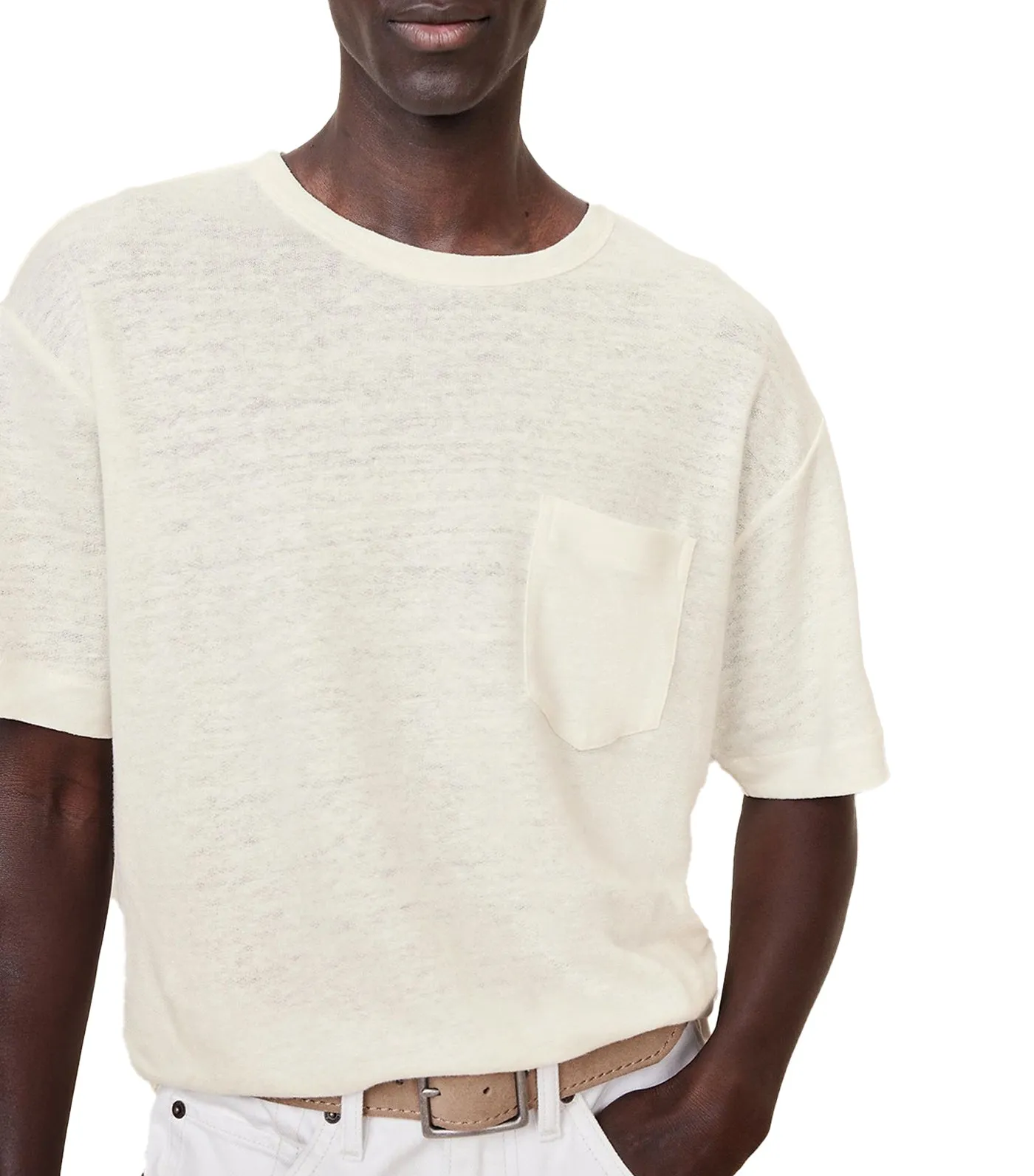 Linen French Terry T-Shirt Natural