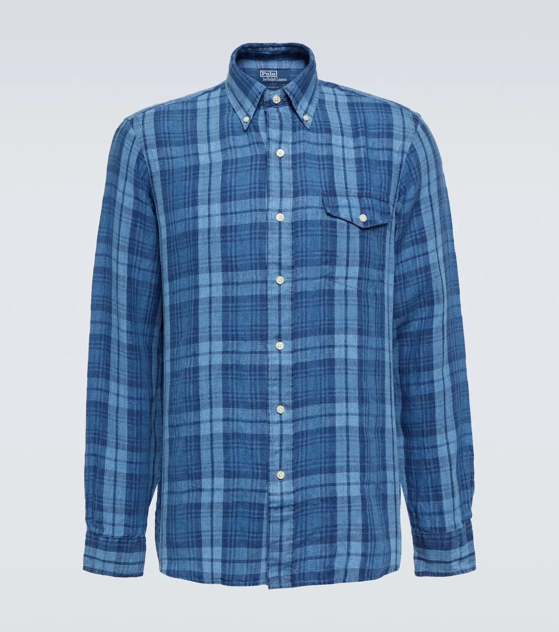 Linen Polo Ralph Lauren shirt, blue