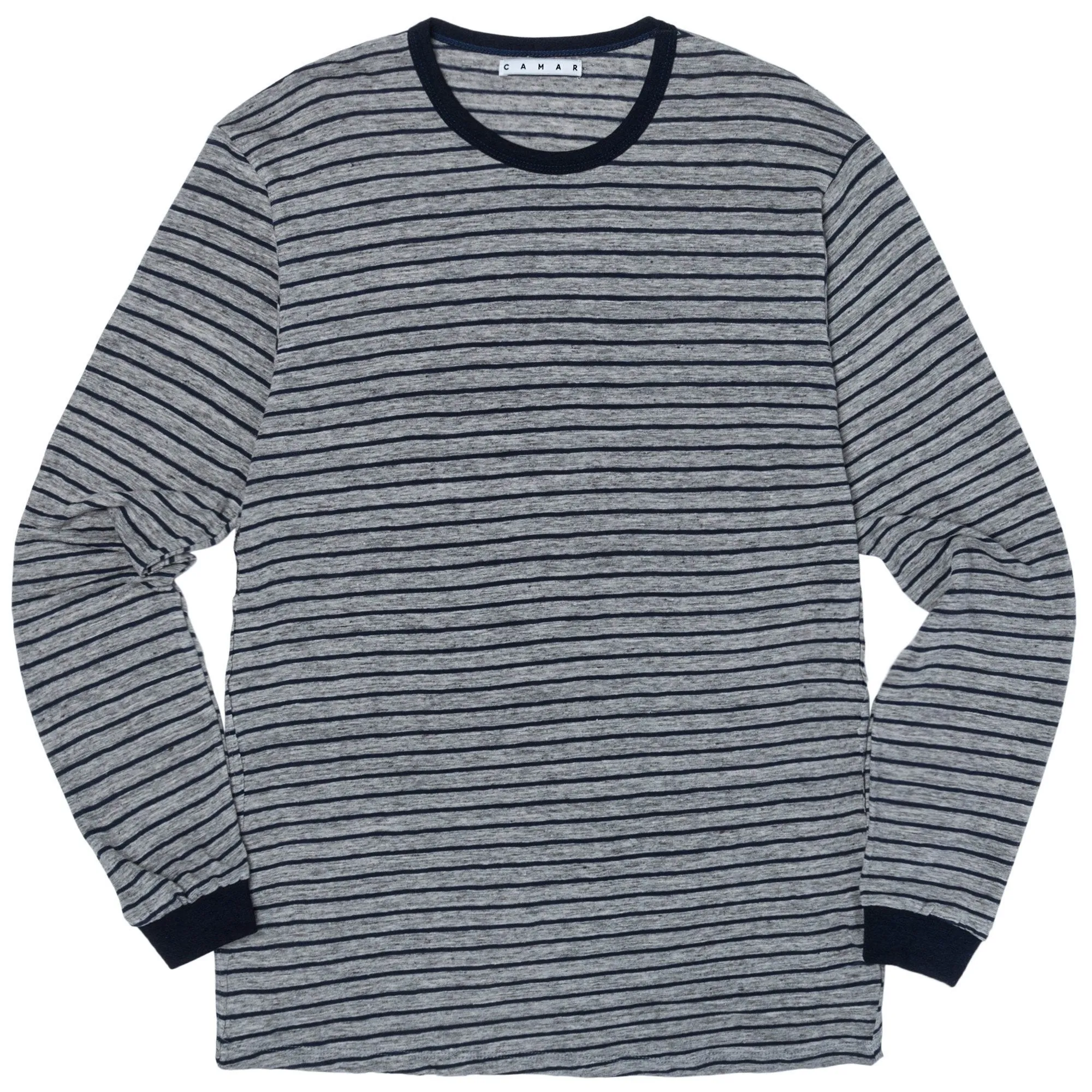 Long Sleeve Blue Stripe Shirt (Heather/Navy)