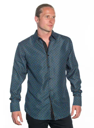 LSWG-400 MEN'S PRINTED LONG SLEEVE DRESS SHIRT