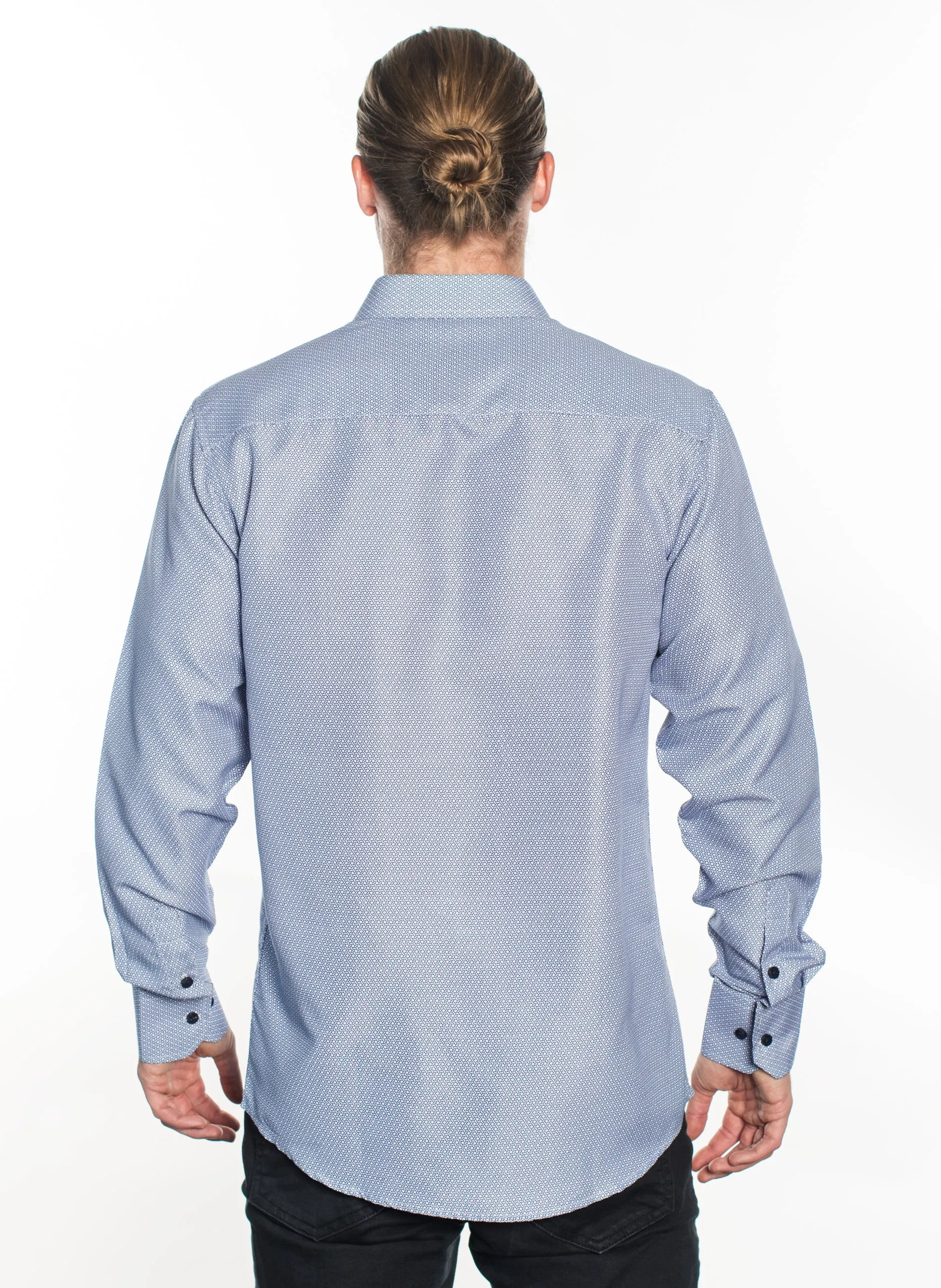 LSWG-405 MEN'S PRINTED LONG SLEEVE DRESS SHIRT