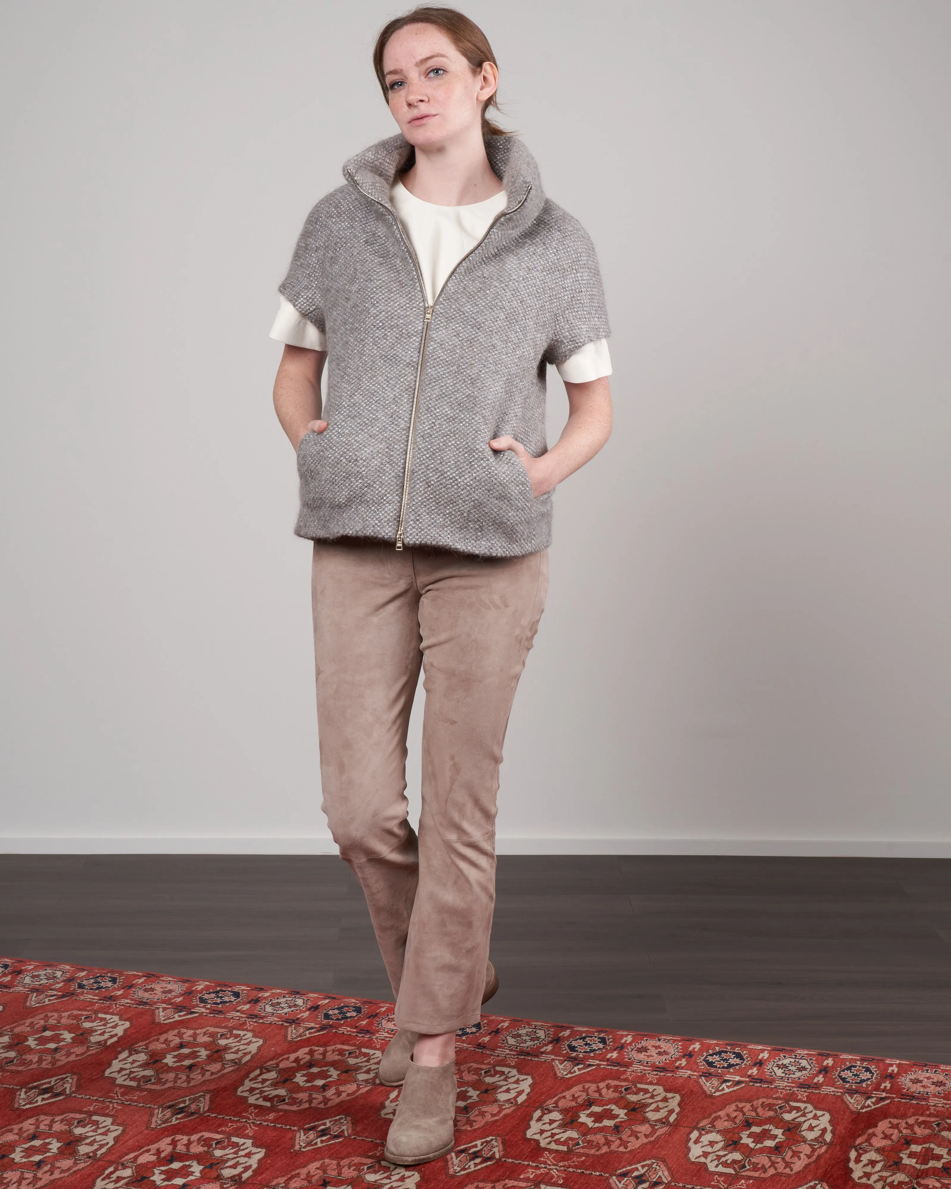 lurex animal friendly wool topper - grigio perla 9410