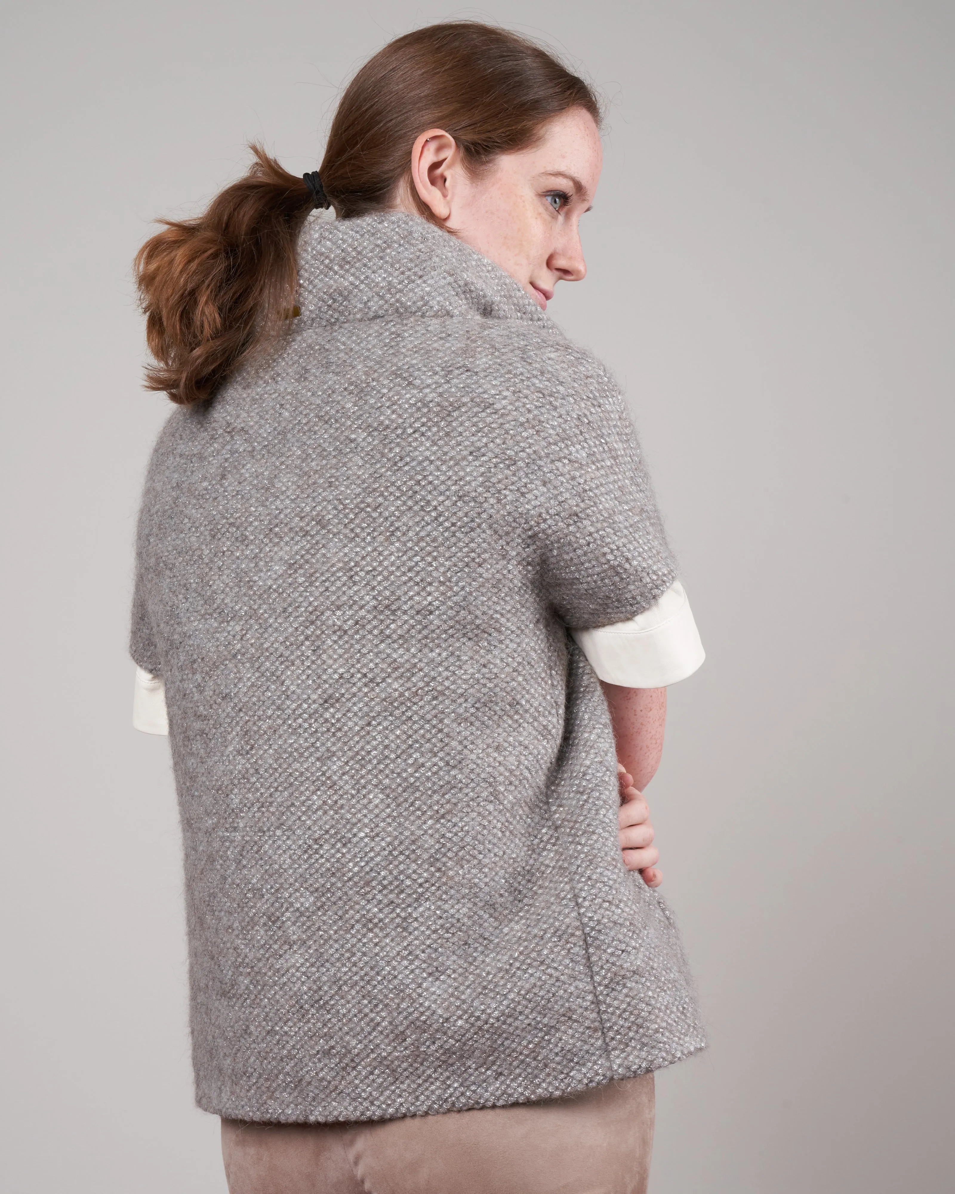 lurex animal friendly wool topper - grigio perla 9410