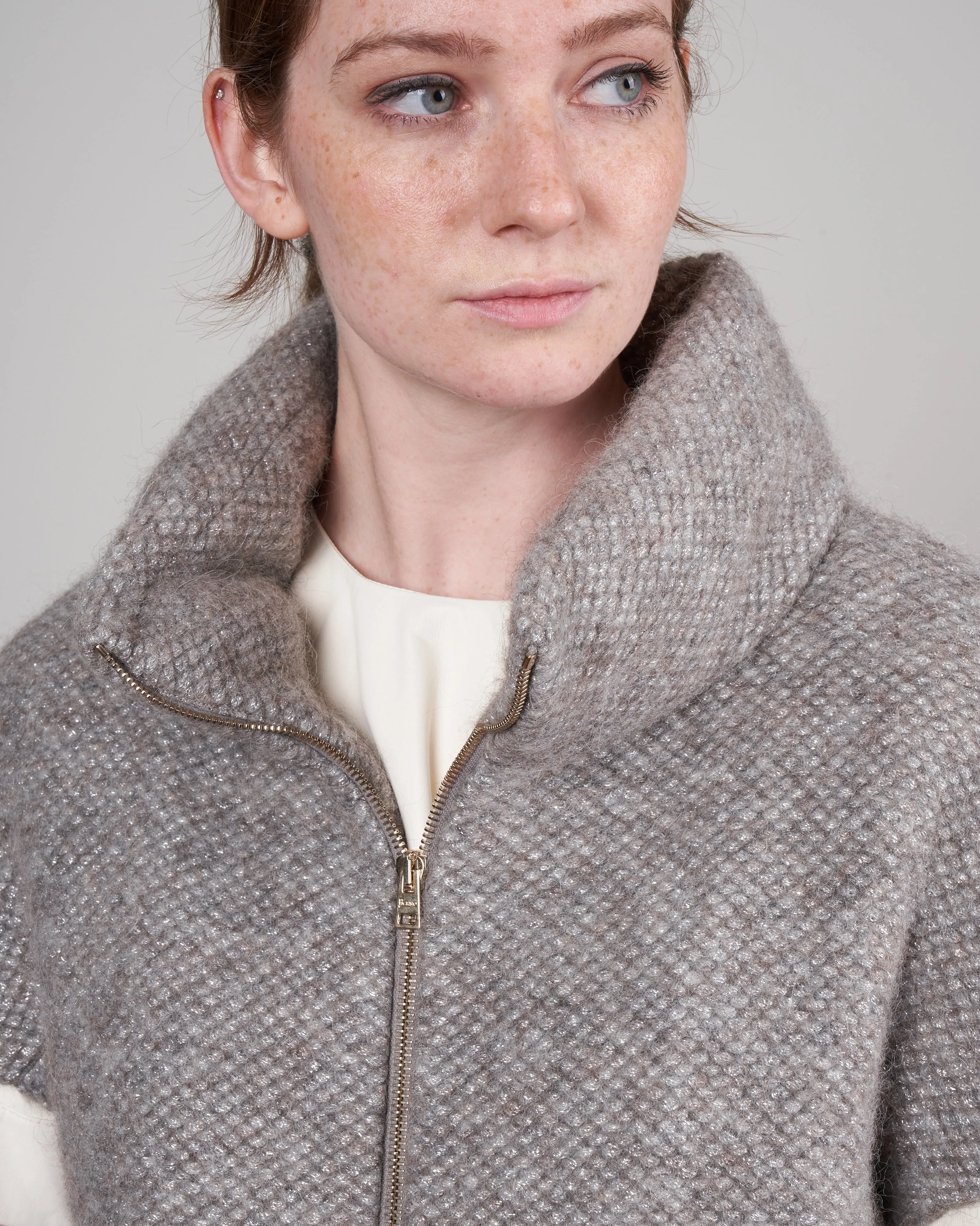 lurex animal friendly wool topper - grigio perla 9410