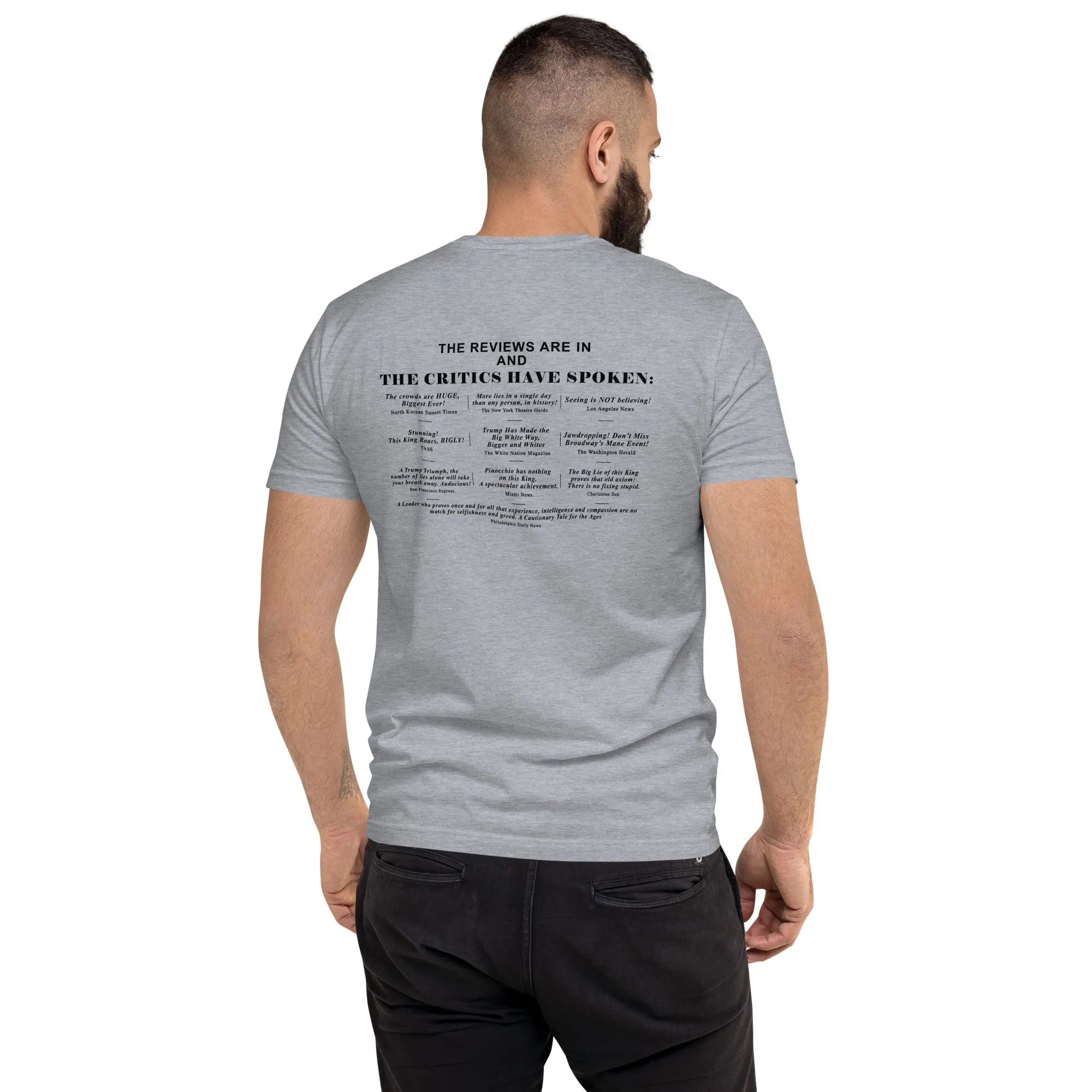 Lyin' King Men's Fitted Short Sleeve T-shirt. Special 2 sided edition