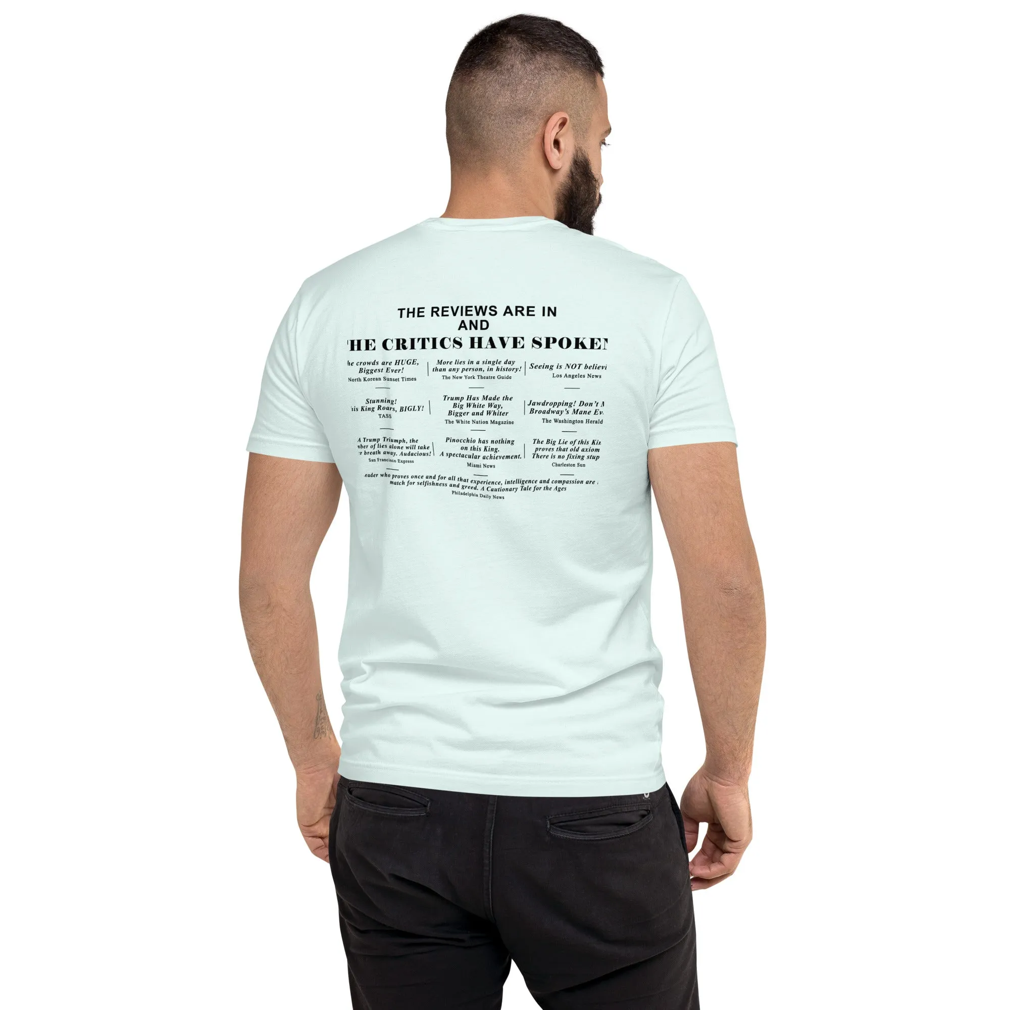 Lyin' King Men's Fitted Short Sleeve T-shirt. Special 2 sided edition