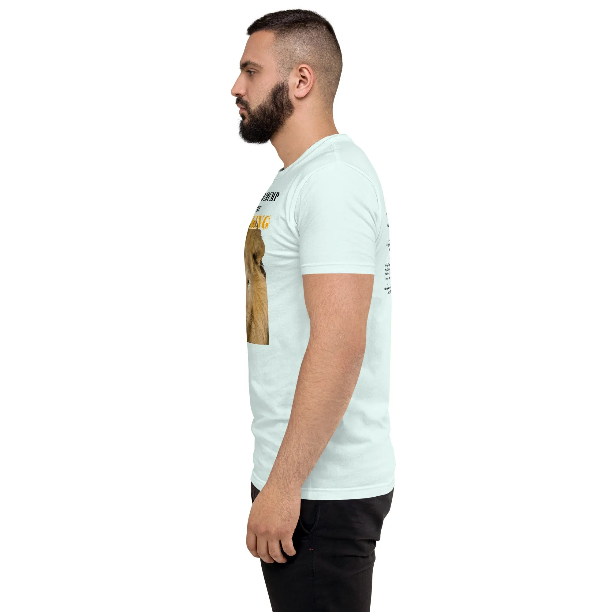 Lyin' King Men's Fitted Short Sleeve T-shirt. Special 2 sided edition