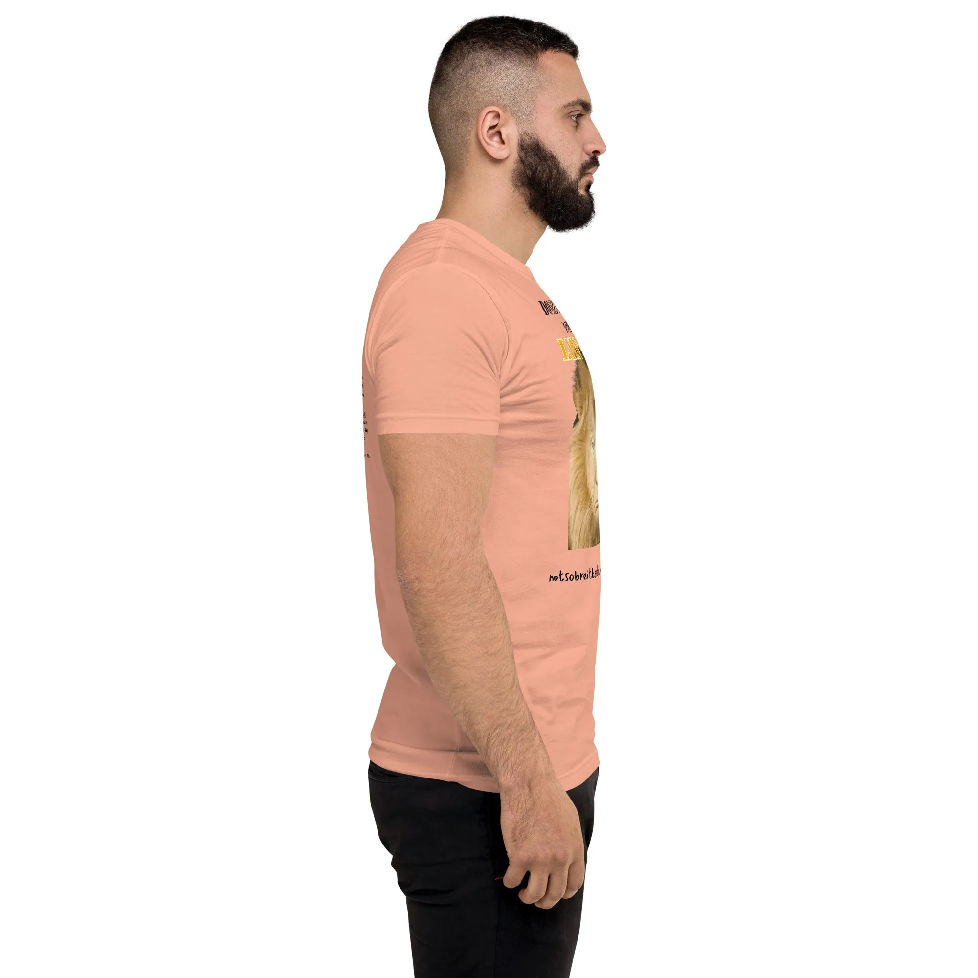 Lyin' King Men's Fitted Short Sleeve T-shirt. Special 2 sided edition