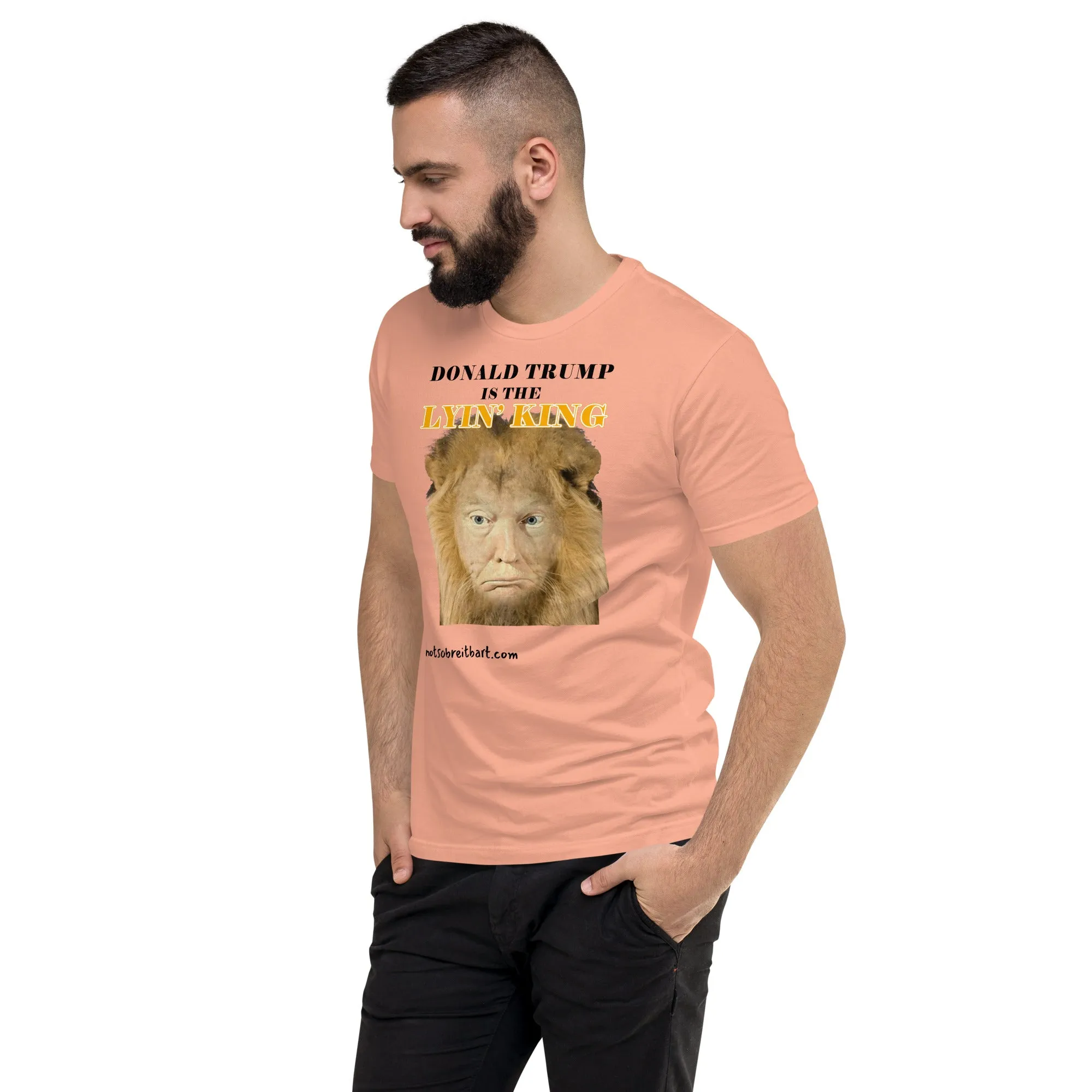 Lyin' King Men's Fitted Short Sleeve T-shirt. Special 2 sided edition