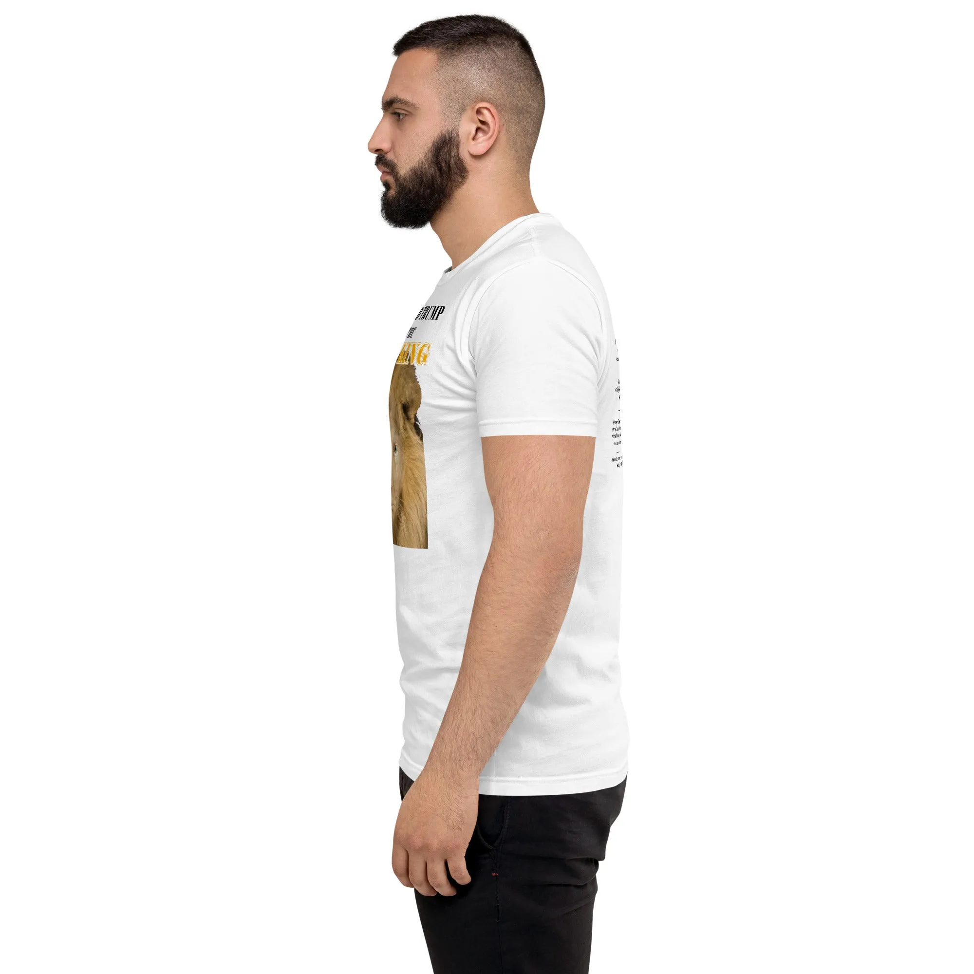 Lyin' King Men's Fitted Short Sleeve T-shirt. Special 2 sided edition