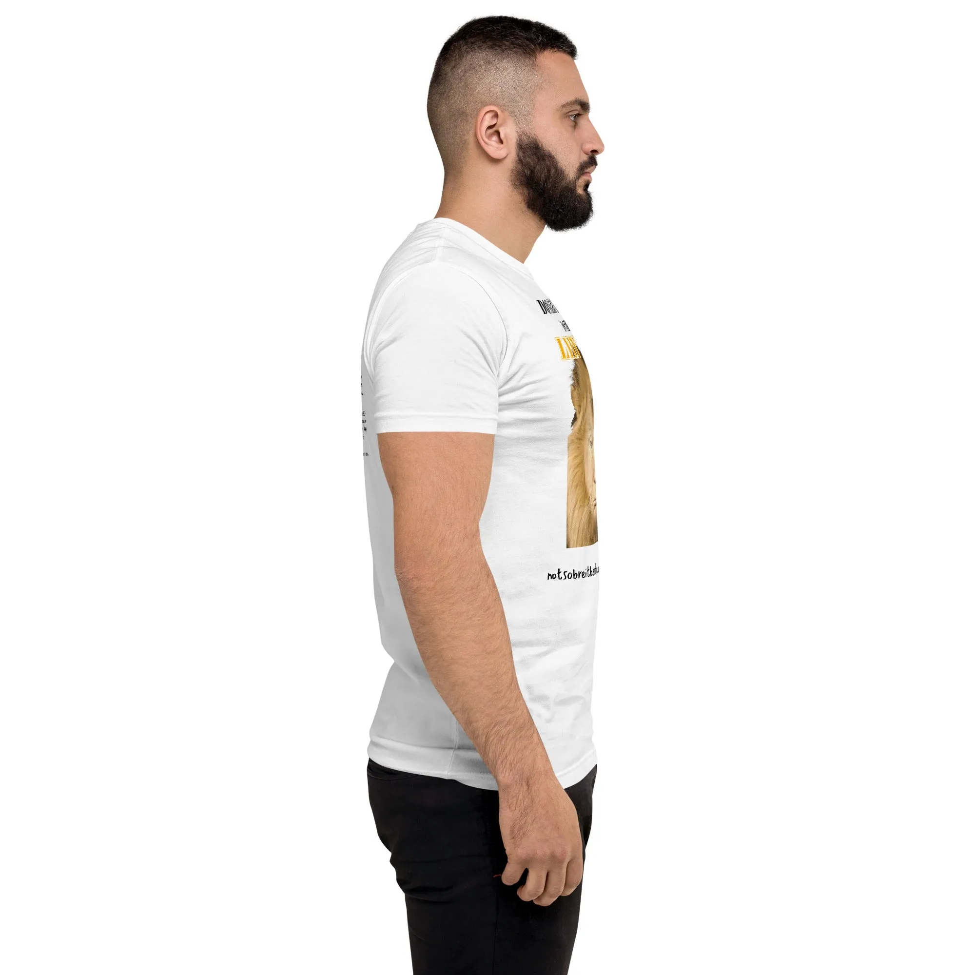 Lyin' King Men's Fitted Short Sleeve T-shirt. Special 2 sided edition