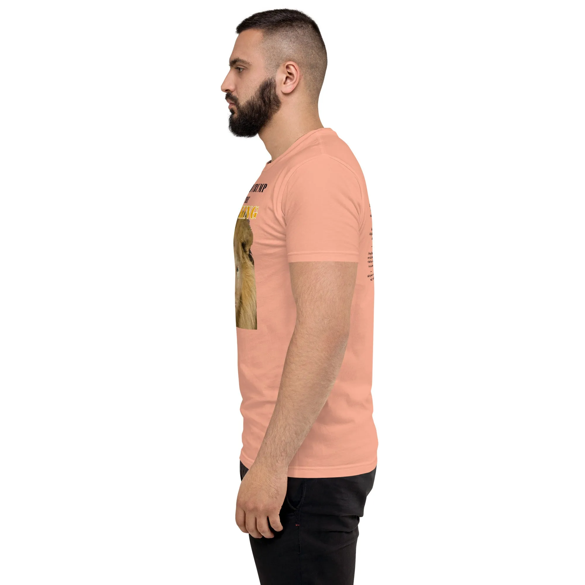 Lyin' King Men's Fitted Short Sleeve T-shirt. Special 2 sided edition