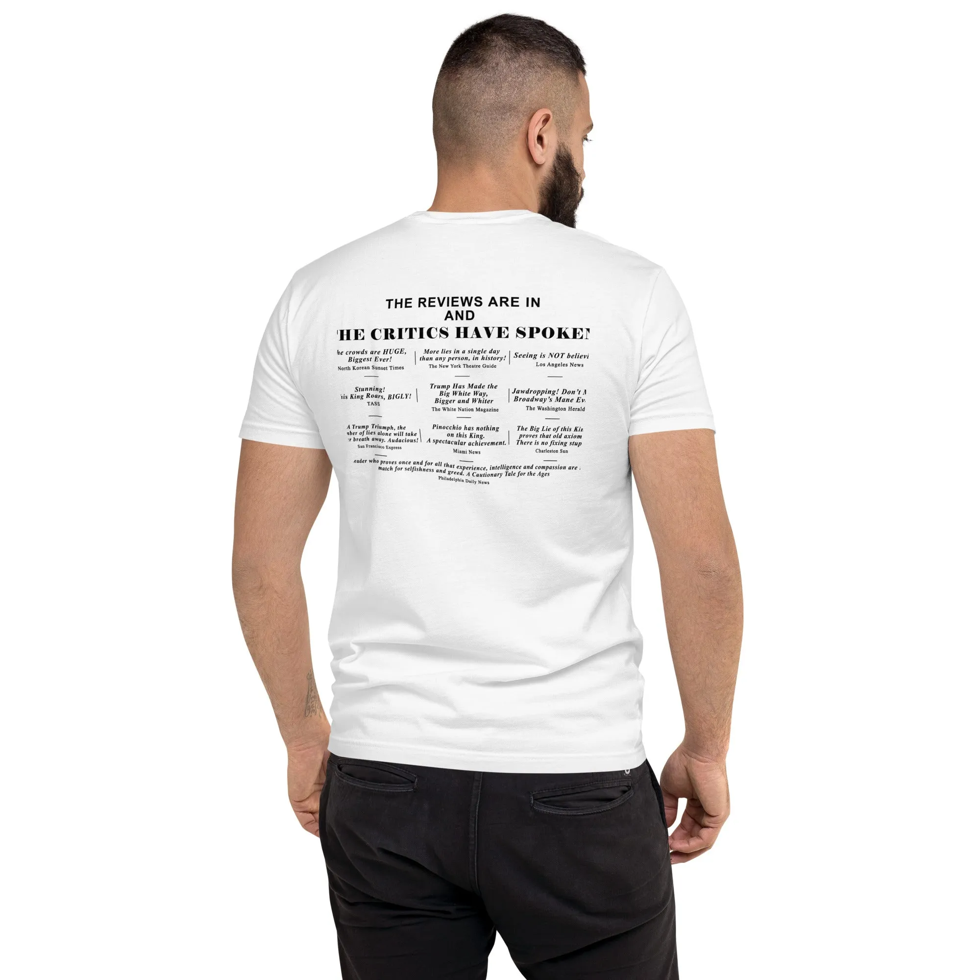 Lyin' King Men's Fitted Short Sleeve T-shirt. Special 2 sided edition
