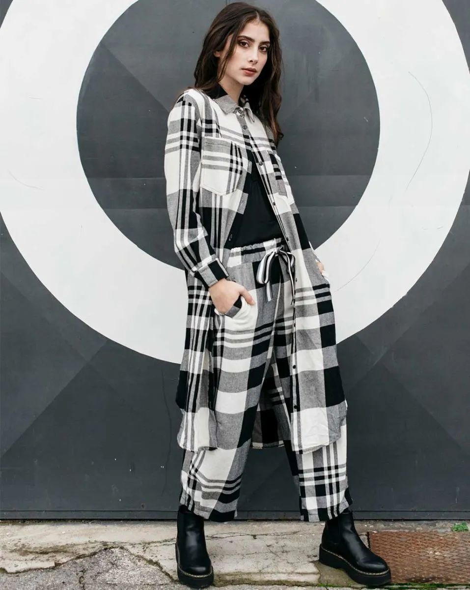 Madras Plaid Drawstring Sweatpant