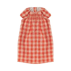 Maileg Red Plaid Dress, Size 5