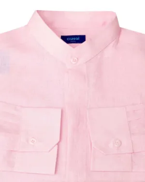 Menorca Linen Shirt - Light Pink/Light Pink