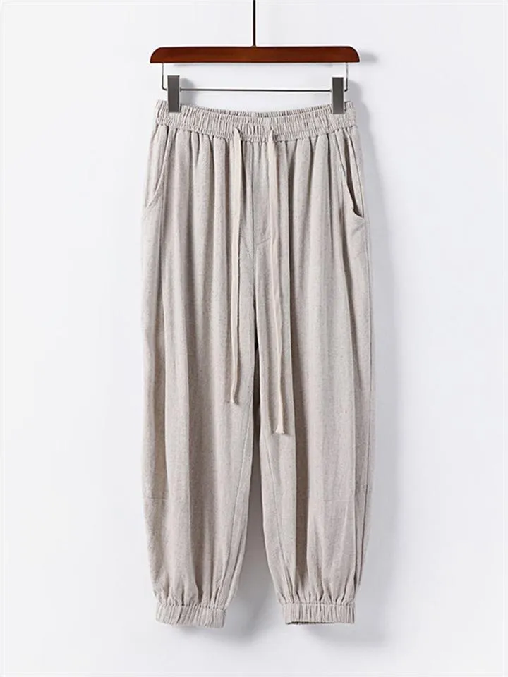 Men's Casual Loose Summer Sports Cropped Trousers