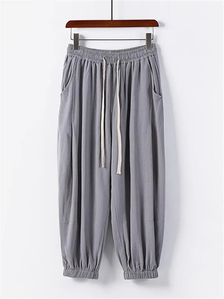 Men's Casual Loose Summer Sports Cropped Trousers