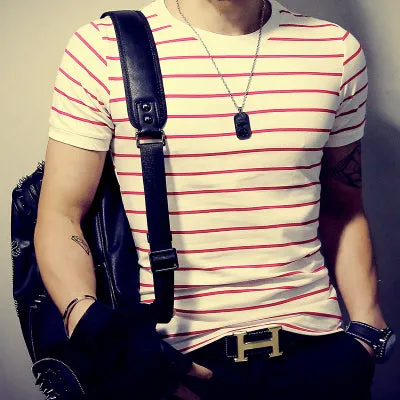 Men's Casual Patchwork T Shirt..