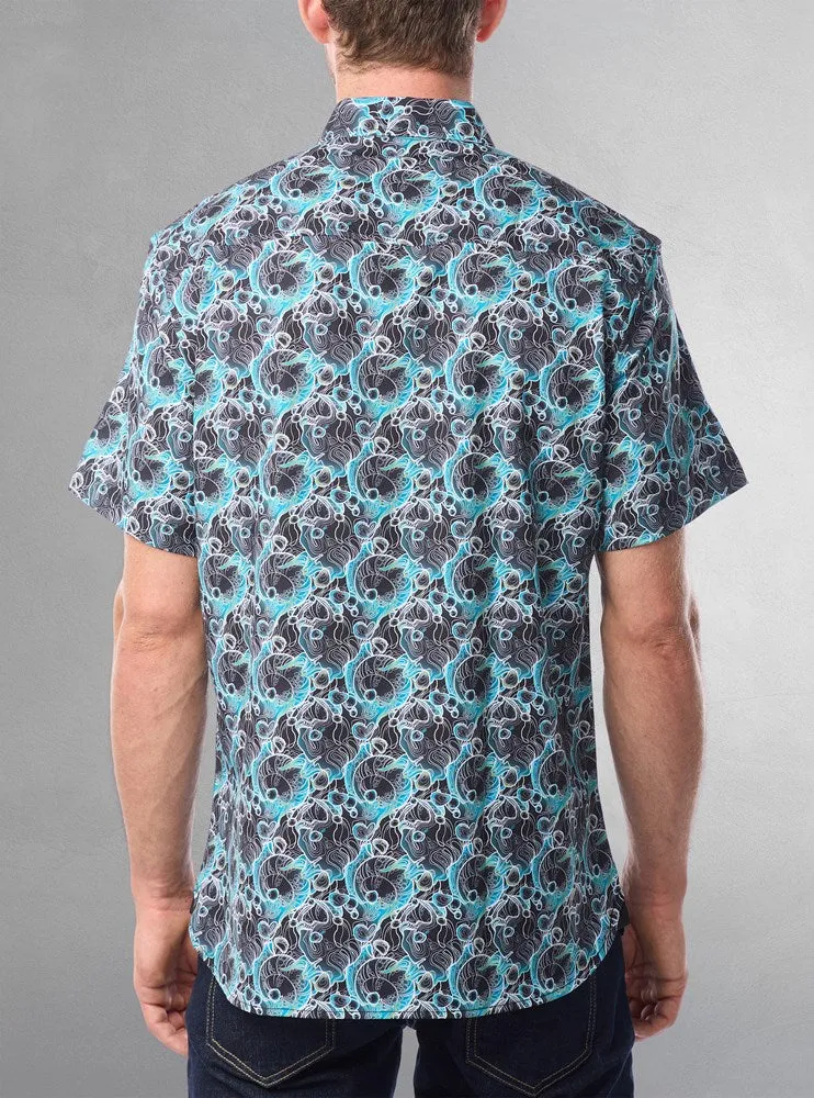 Men's casual short sleeve stretch shirt