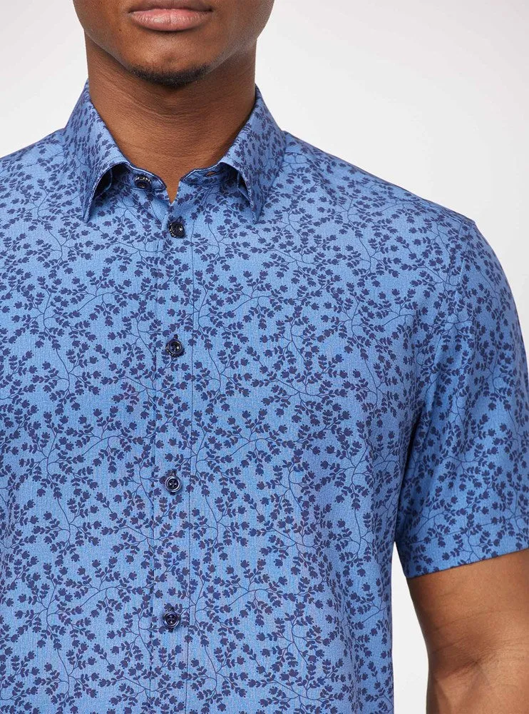 Men's casual short sleeve stretch shirt