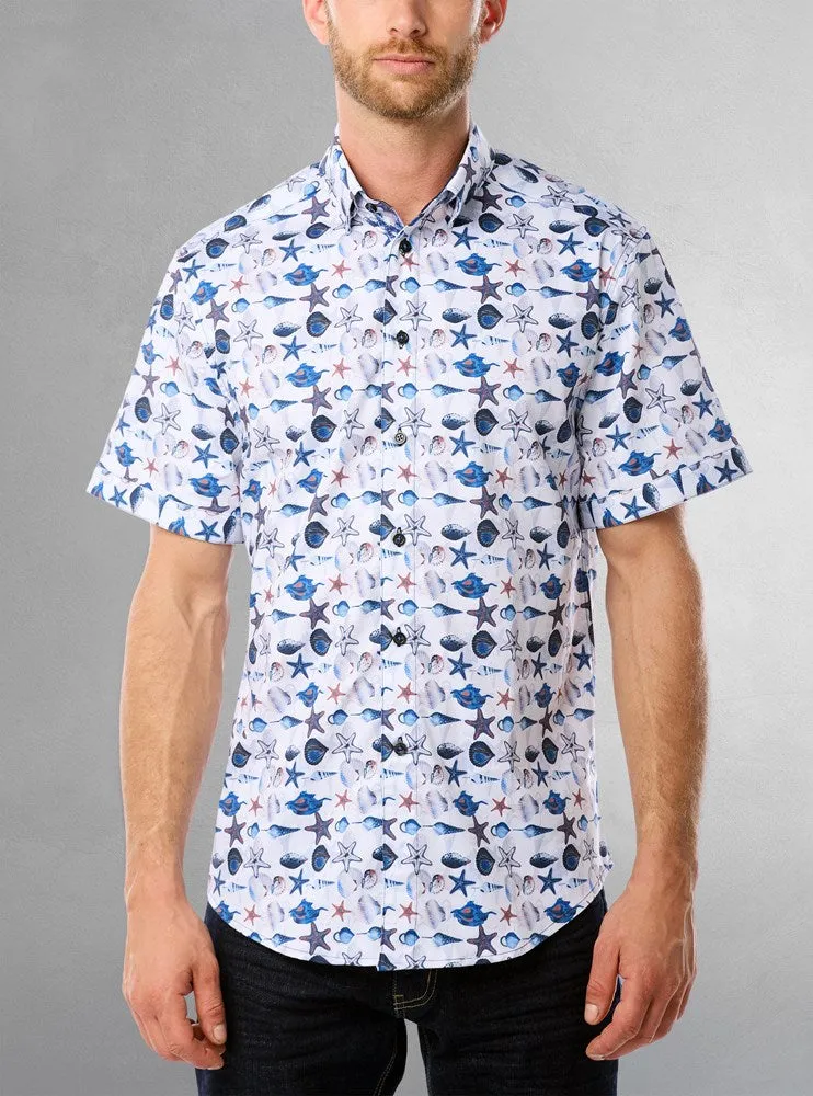 Men's casual short sleeve stretch shirt