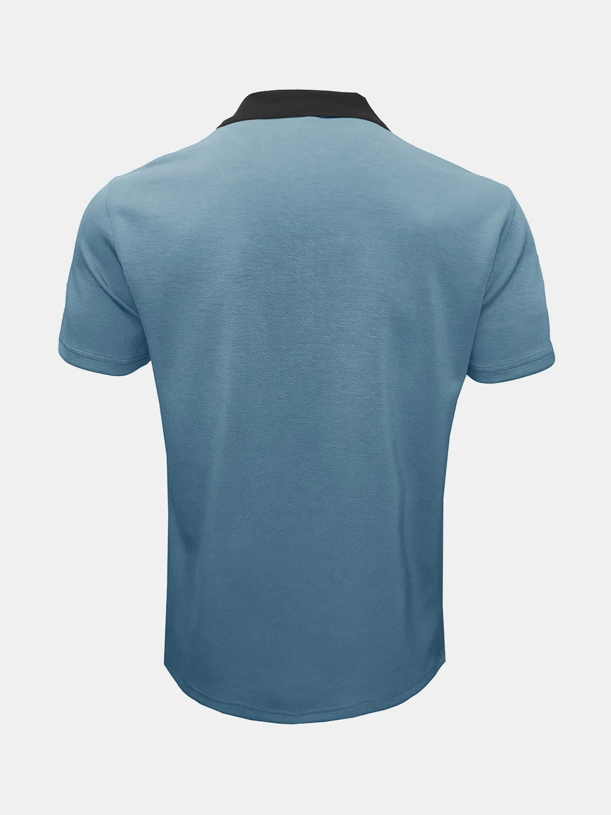 Men's Casual Summer Breathable Zip Short Sleeve Polo Shirt