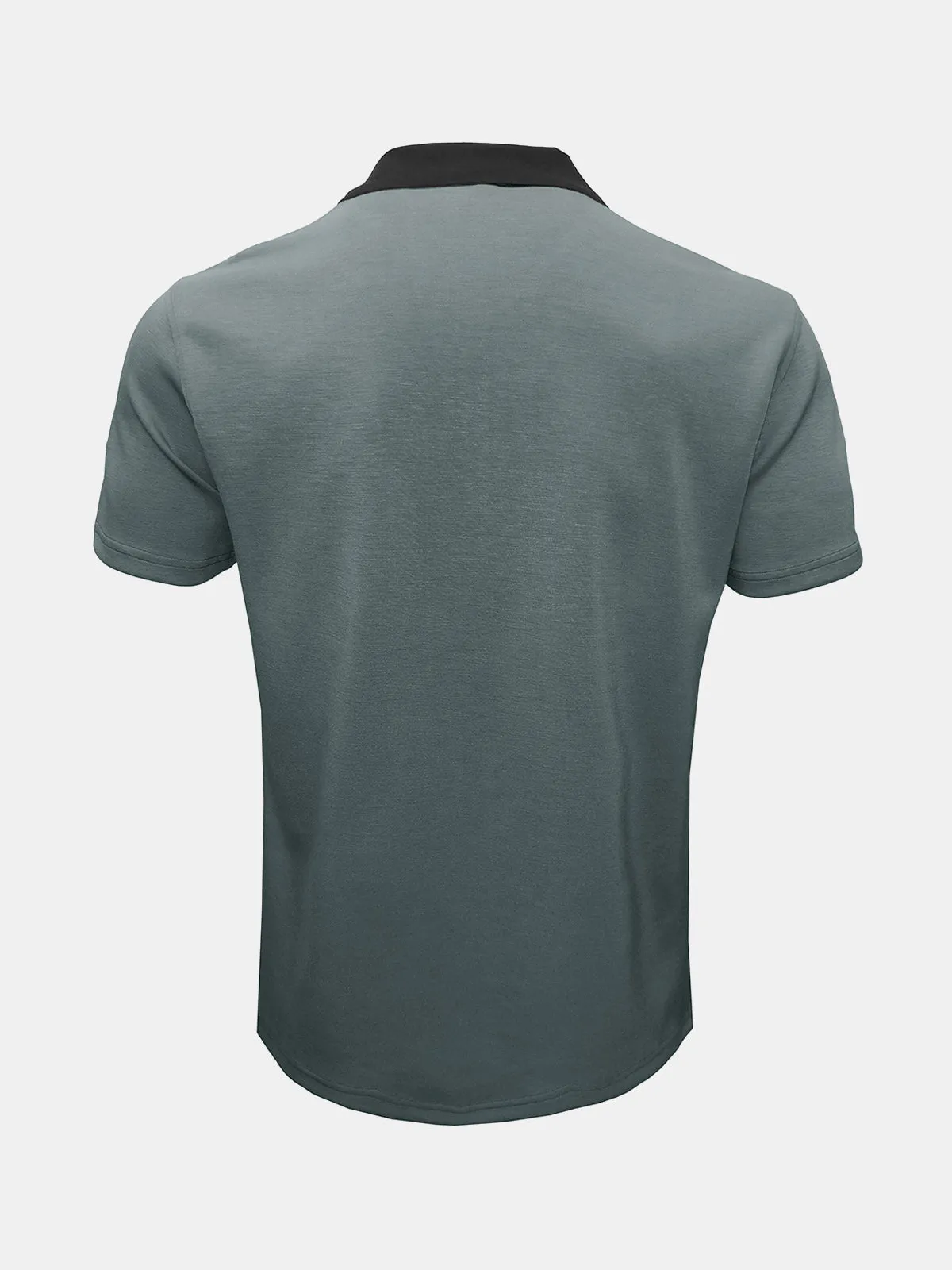 Men's Casual Summer Breathable Zip Short Sleeve Polo Shirt
