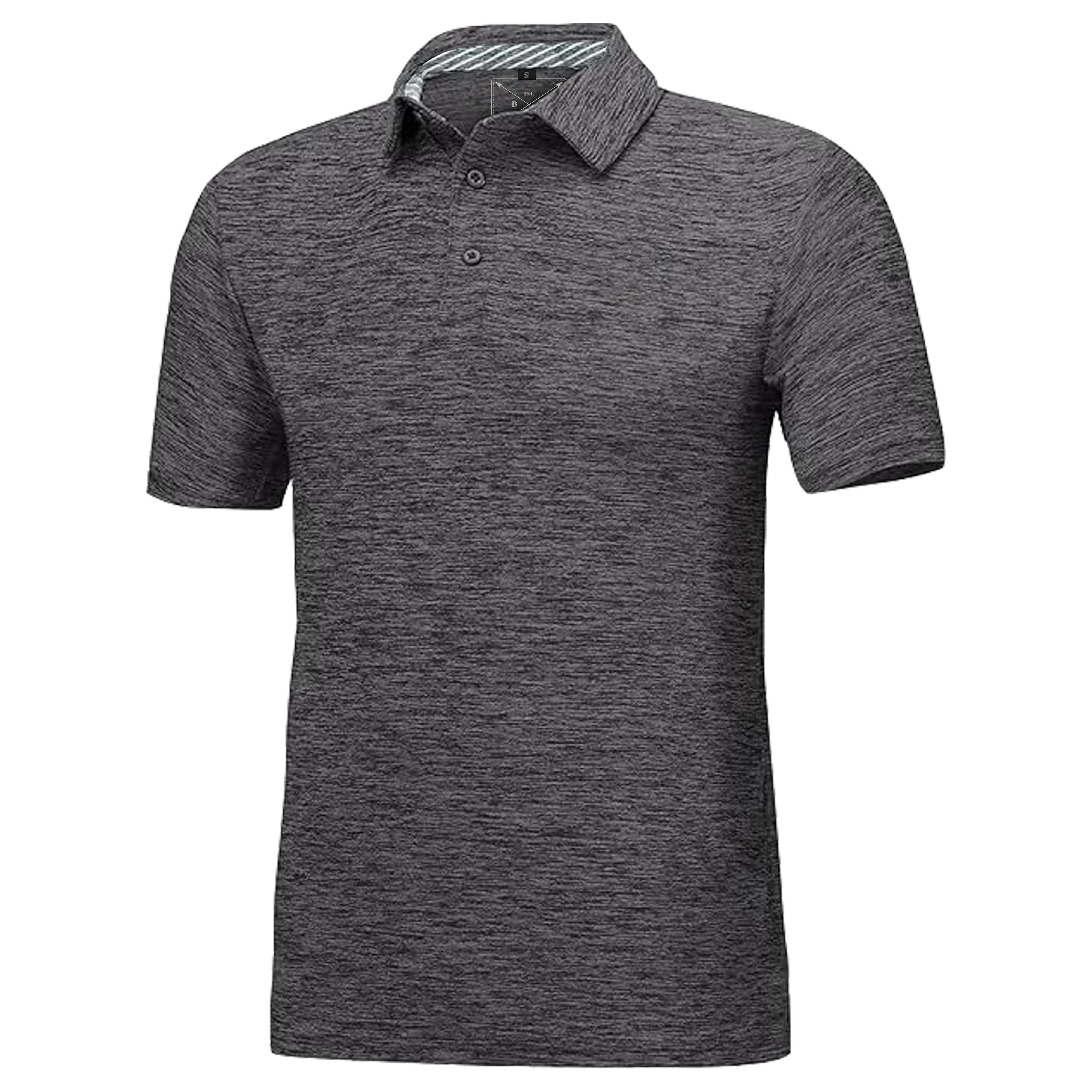 Men's Dry Fit Golf Polo - Navy Marl