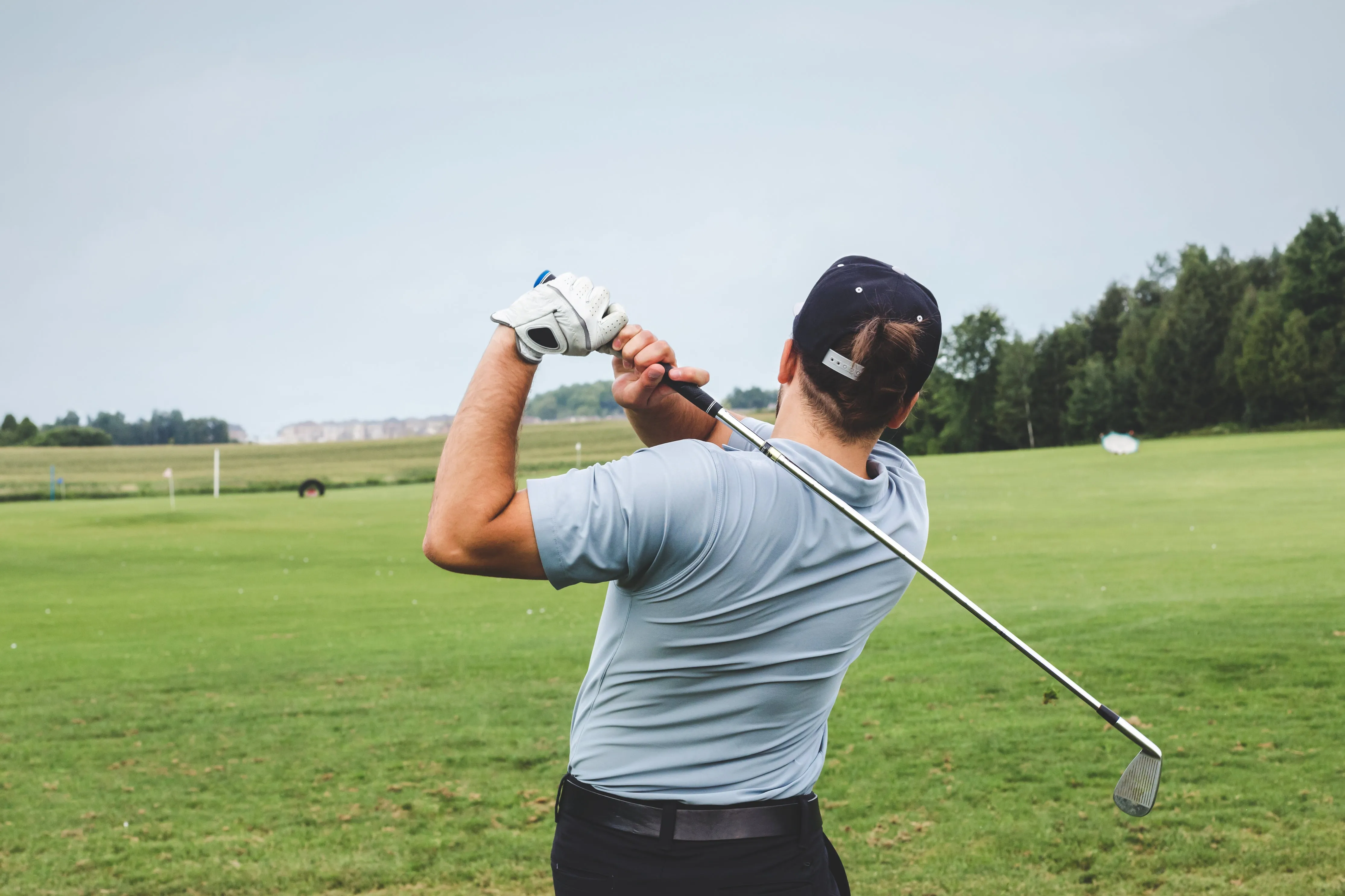 Men's Dry Fit Golf Polo - Navy Marl
