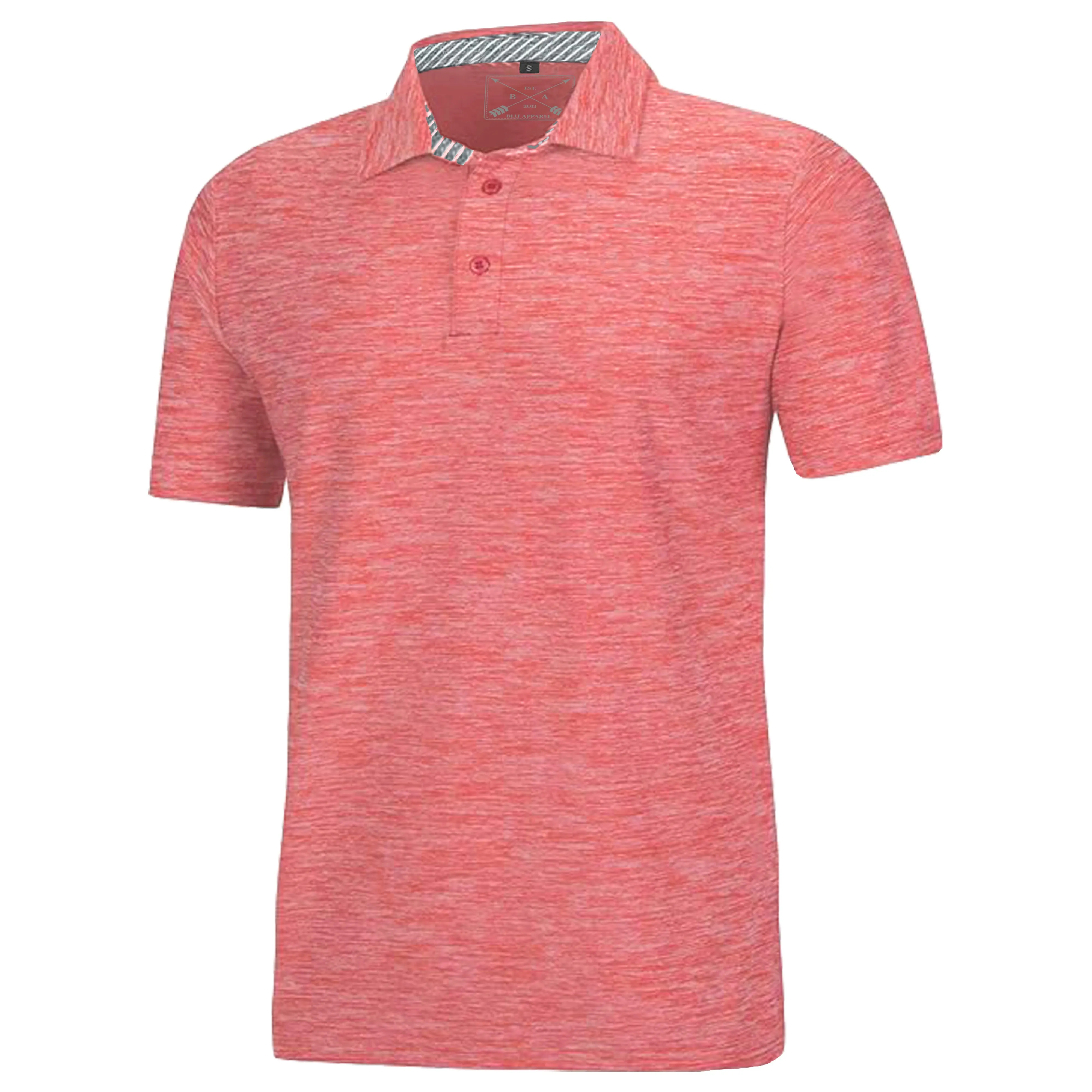 Men's Dry Fit Golf Polo - Navy Marl