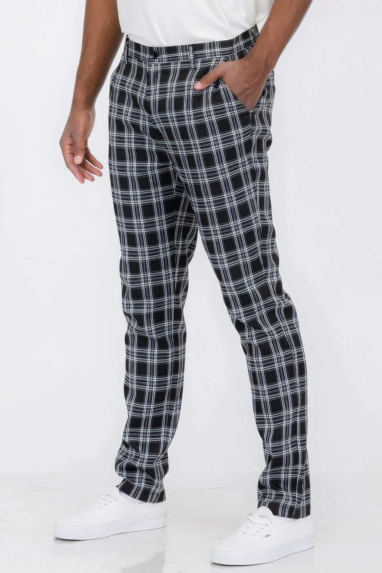 Men's Plaid Trouser Pants