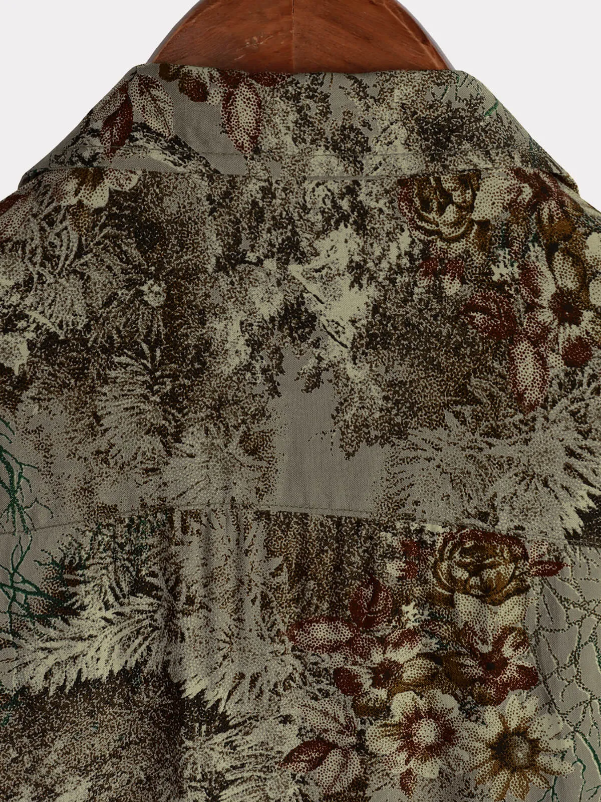 Men's Retro Floral Casual Vintage Summer Holiday Short Sleeve Shirt