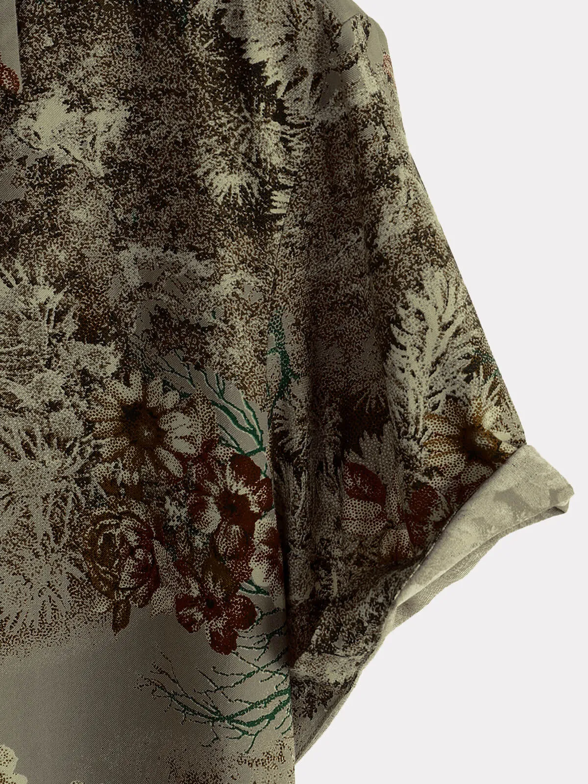 Men's Retro Floral Casual Vintage Summer Holiday Short Sleeve Shirt