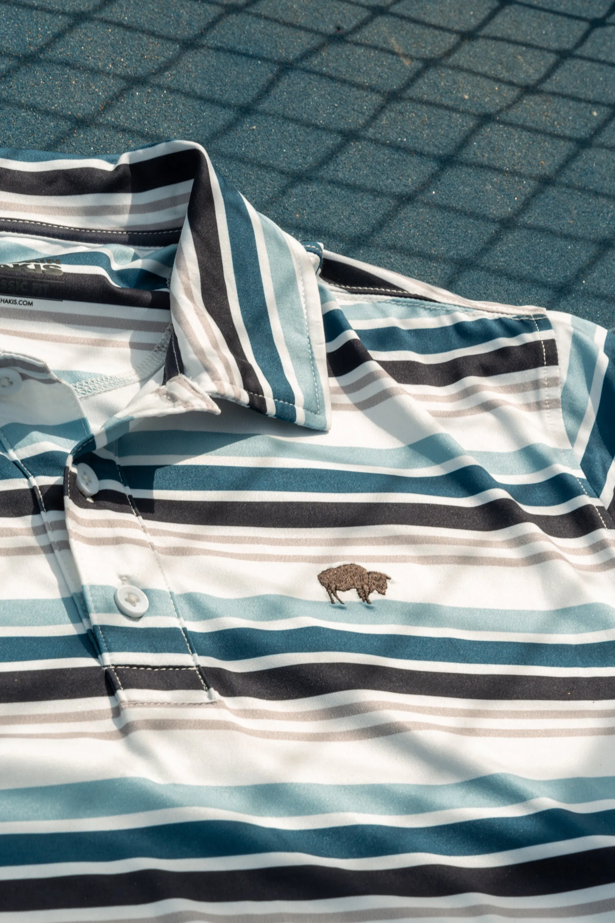 Men's Roan Stripe Performance Polo