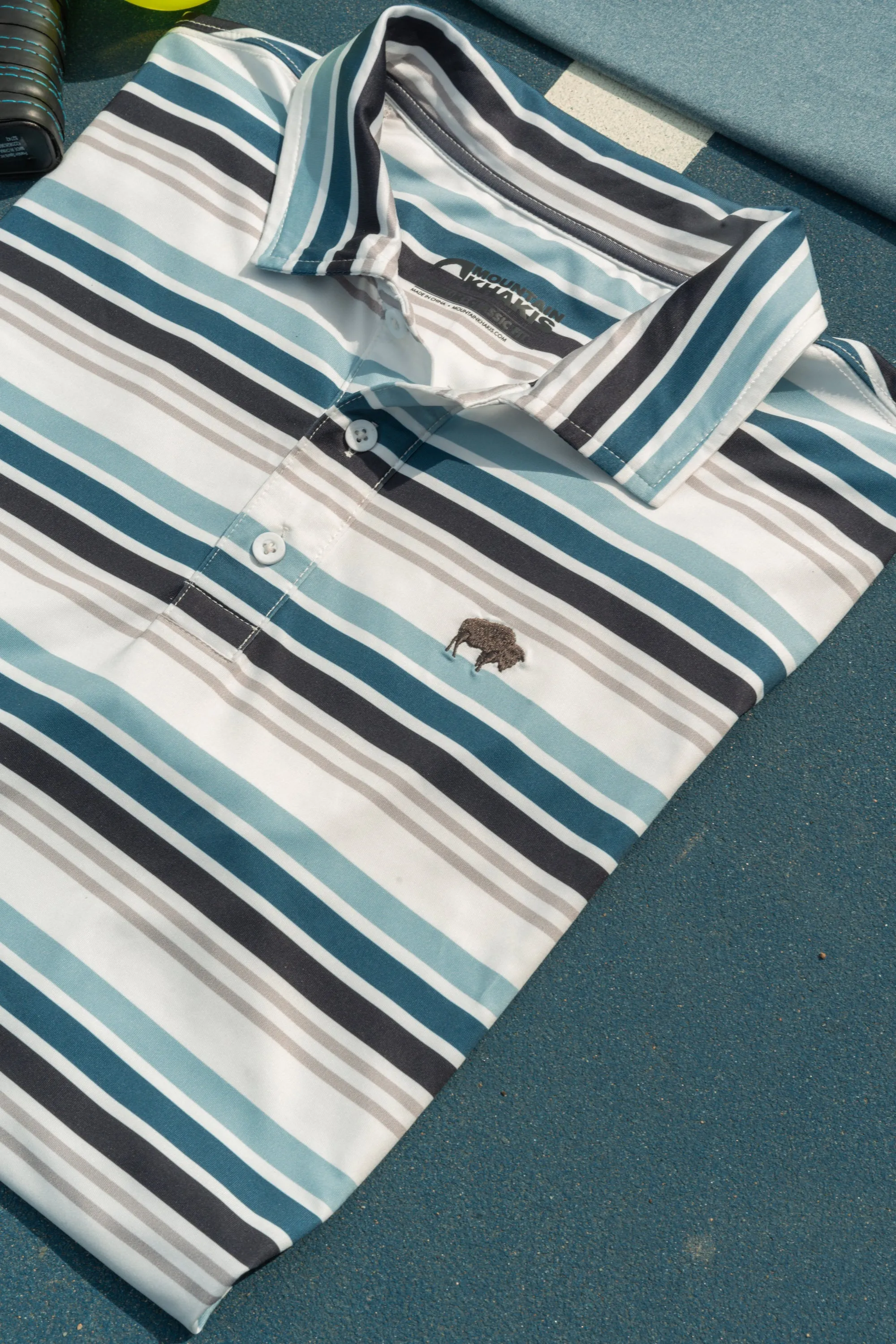 Men's Roan Stripe Performance Polo