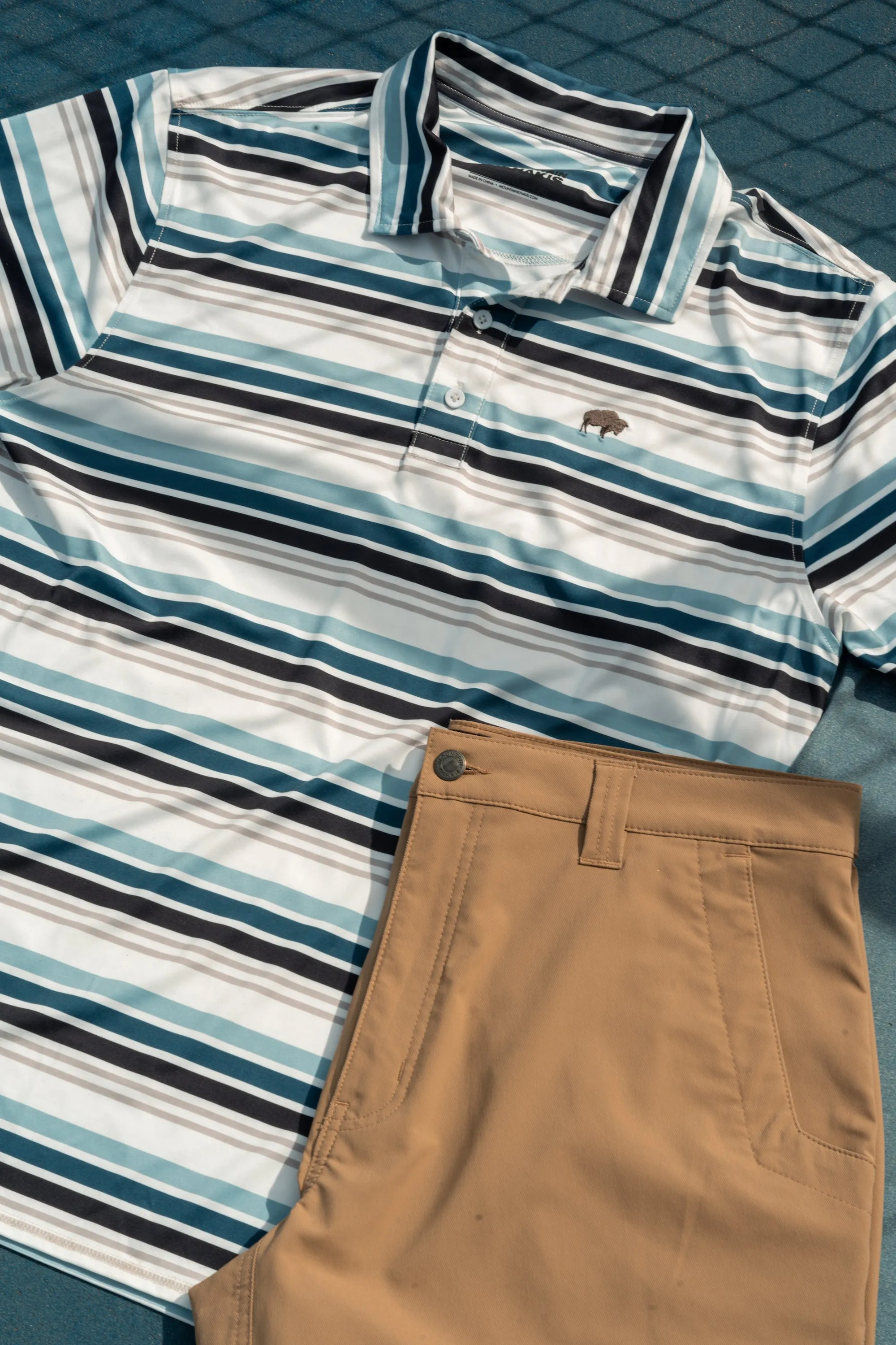 Men's Roan Stripe Performance Polo