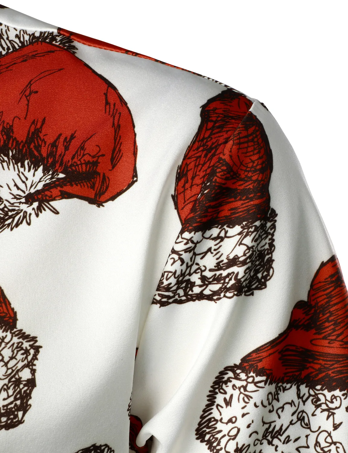 Men's Santa Hat Ugly Christmas Print Short Sleeve Shirt