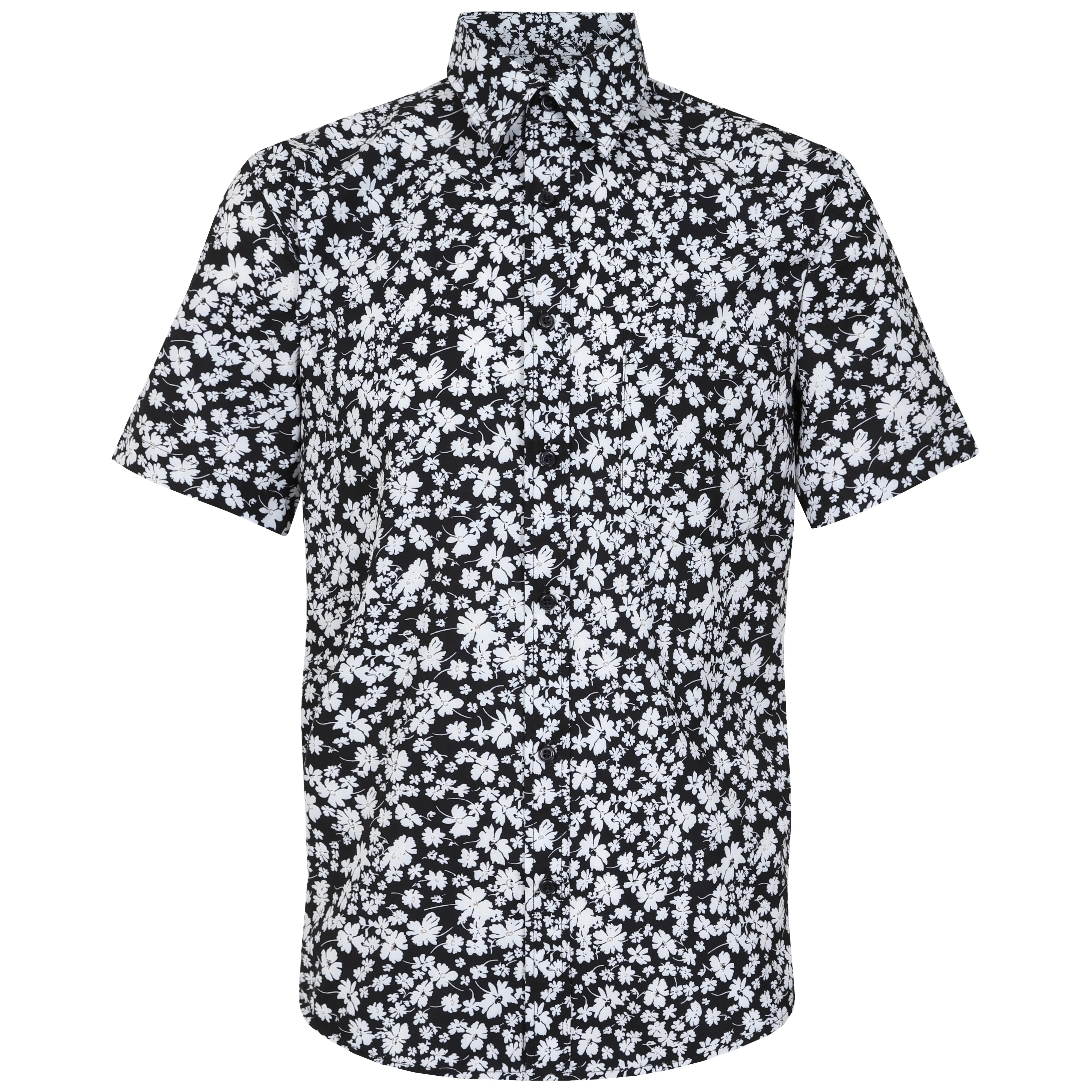 Men's Short Sleeve Hawaiian Shirt - Tropical Leaf