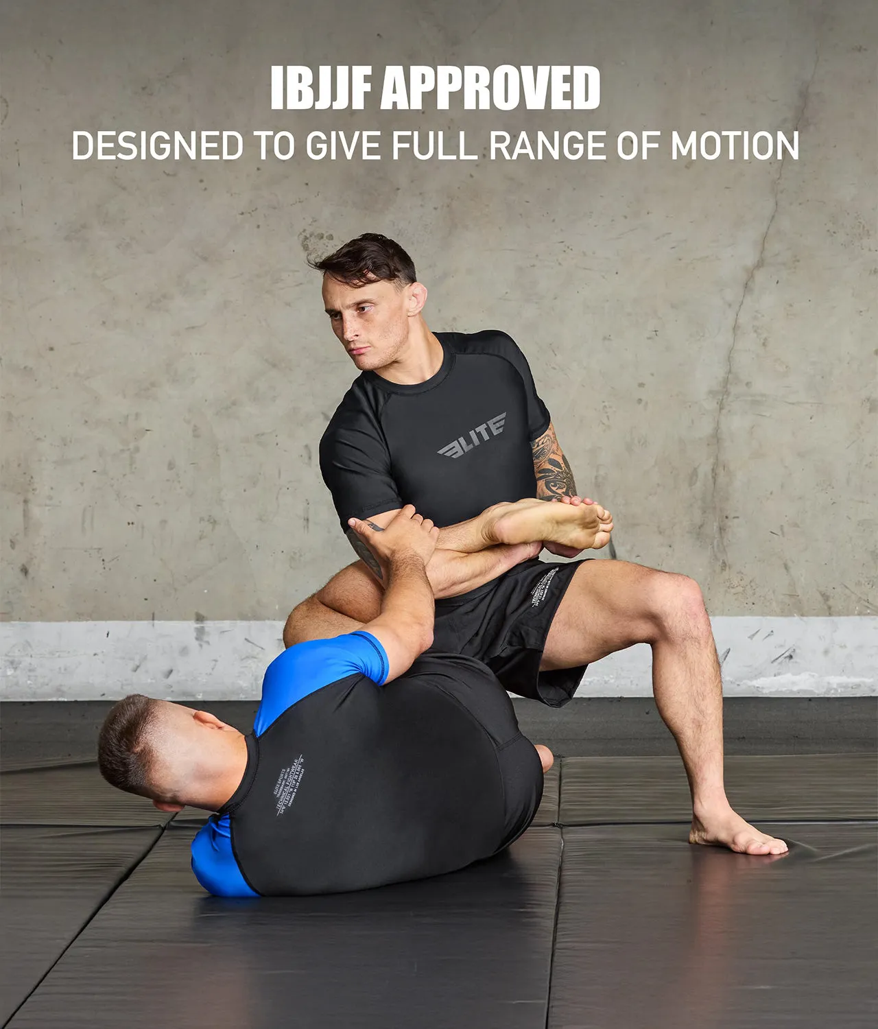 Men's Standard Black Short Sleeve Training Rash Guard