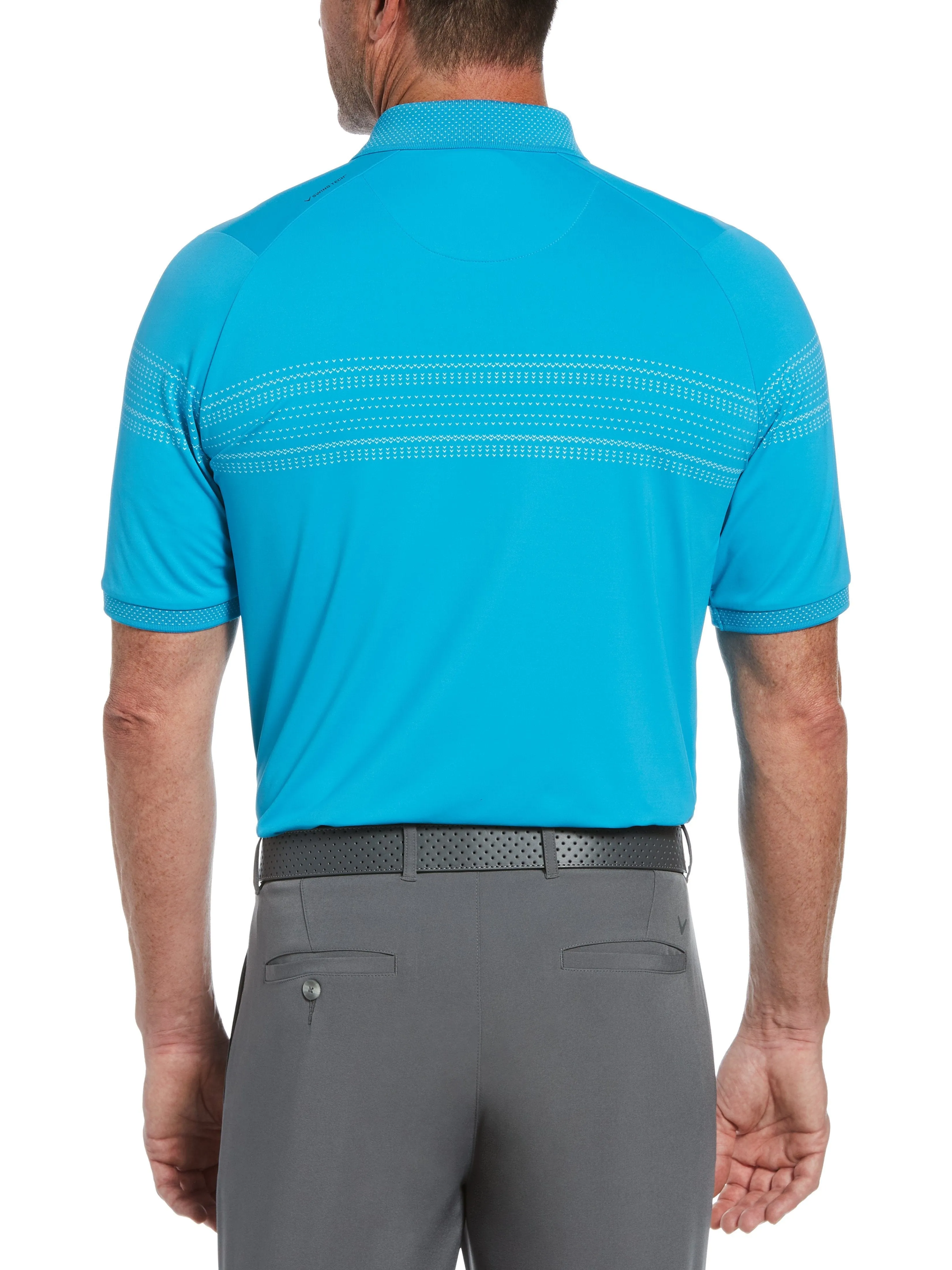 Mens Swing Tech™ Birdseye Racer Stripe Polo