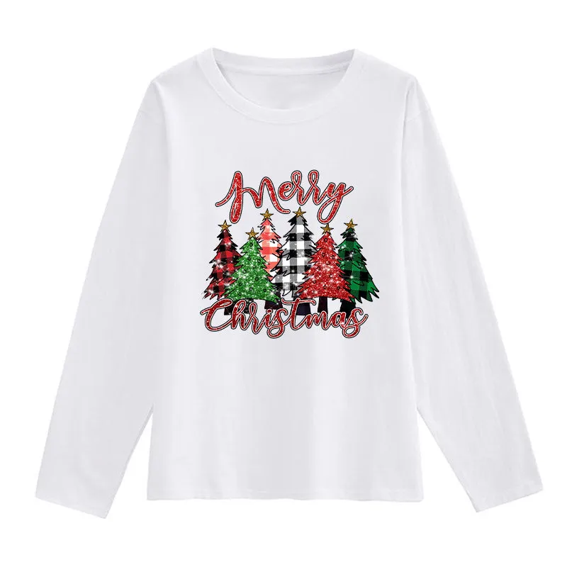 Merry Christmas Trees White T-Shirt