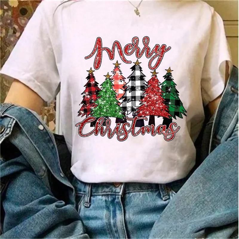 Merry Christmas Trees White T-Shirt